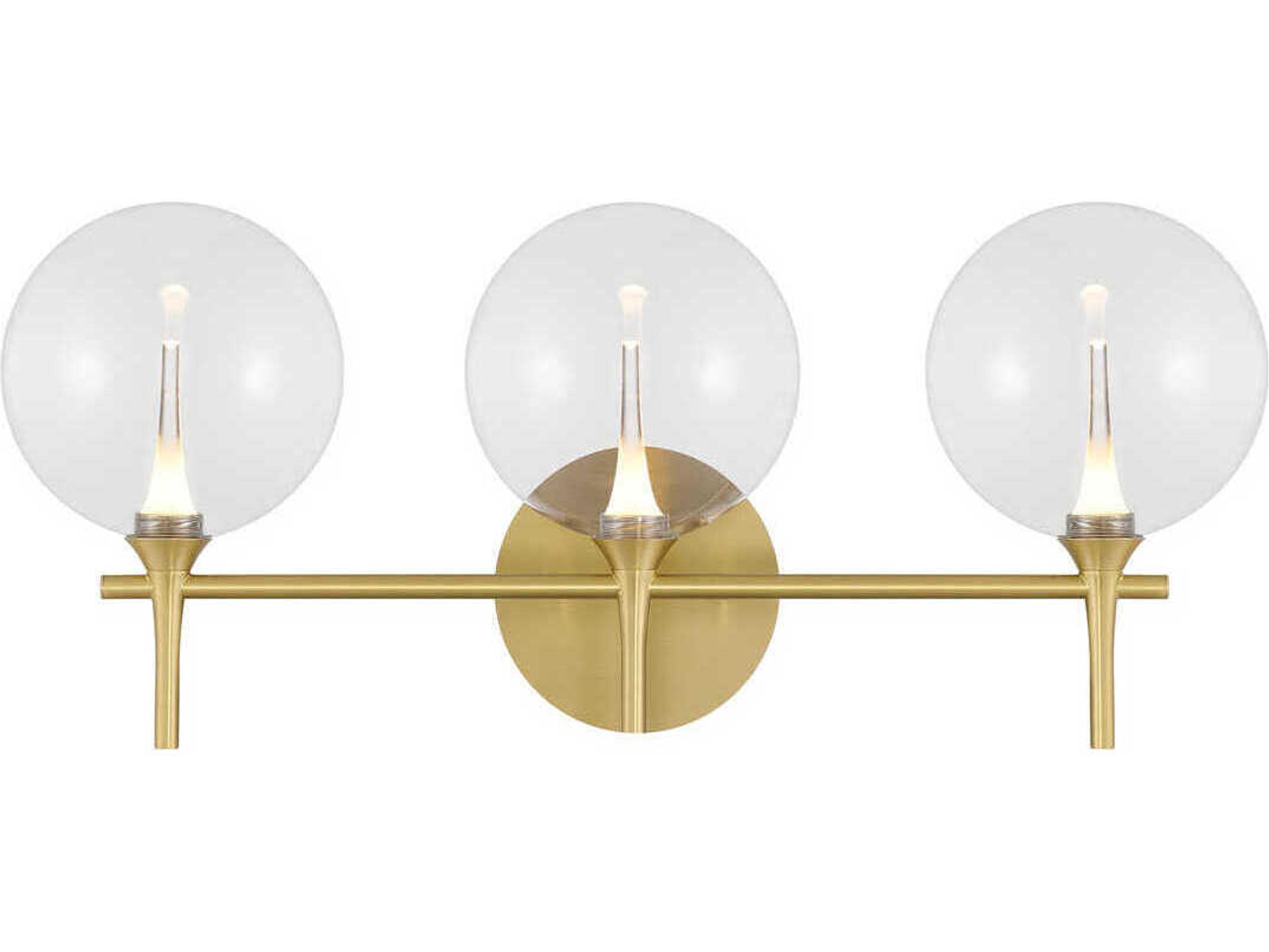Iissa 3-Light Gold Vanity Light