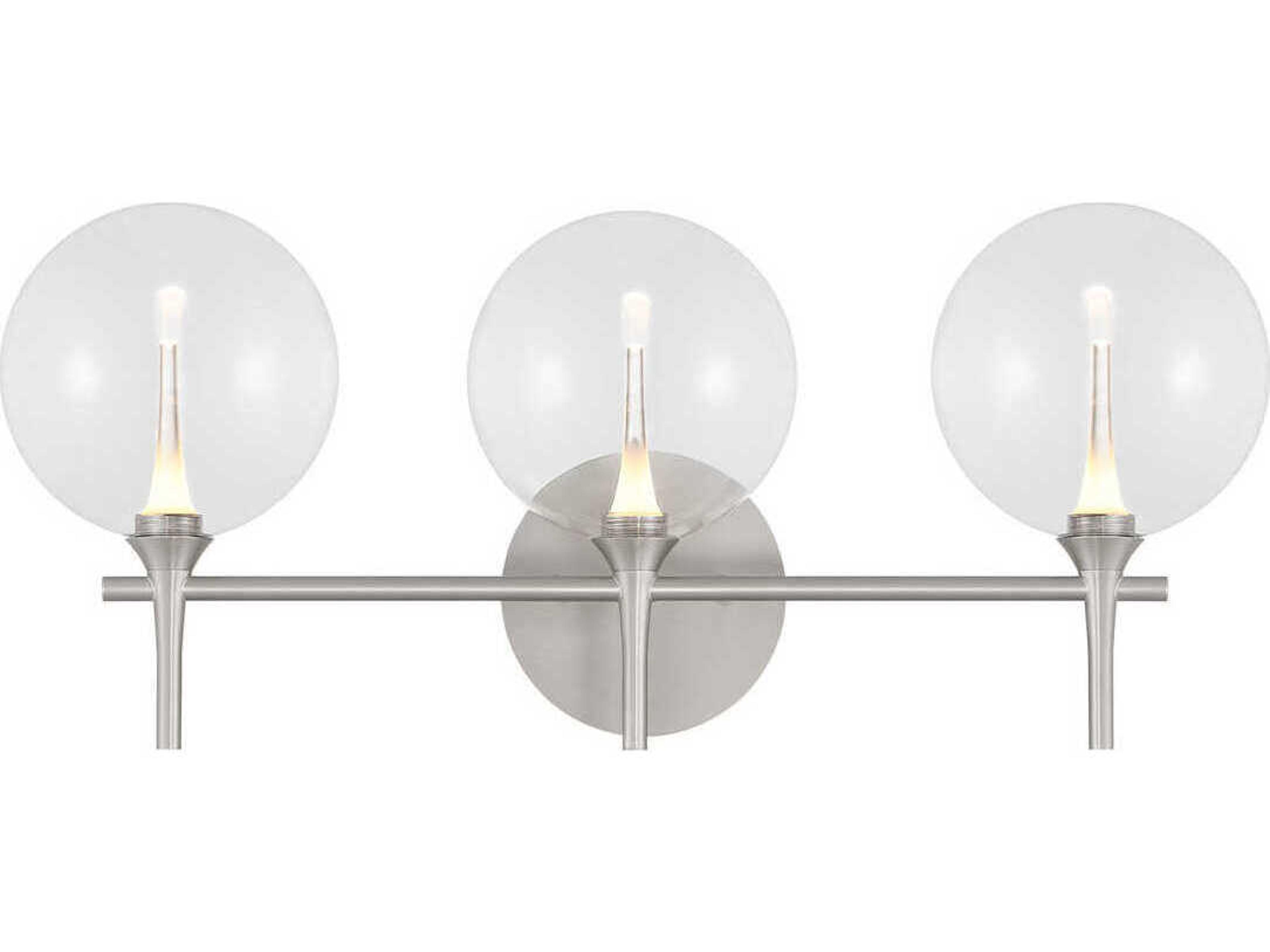 Iissa 3-Light Nickel Vanity Light