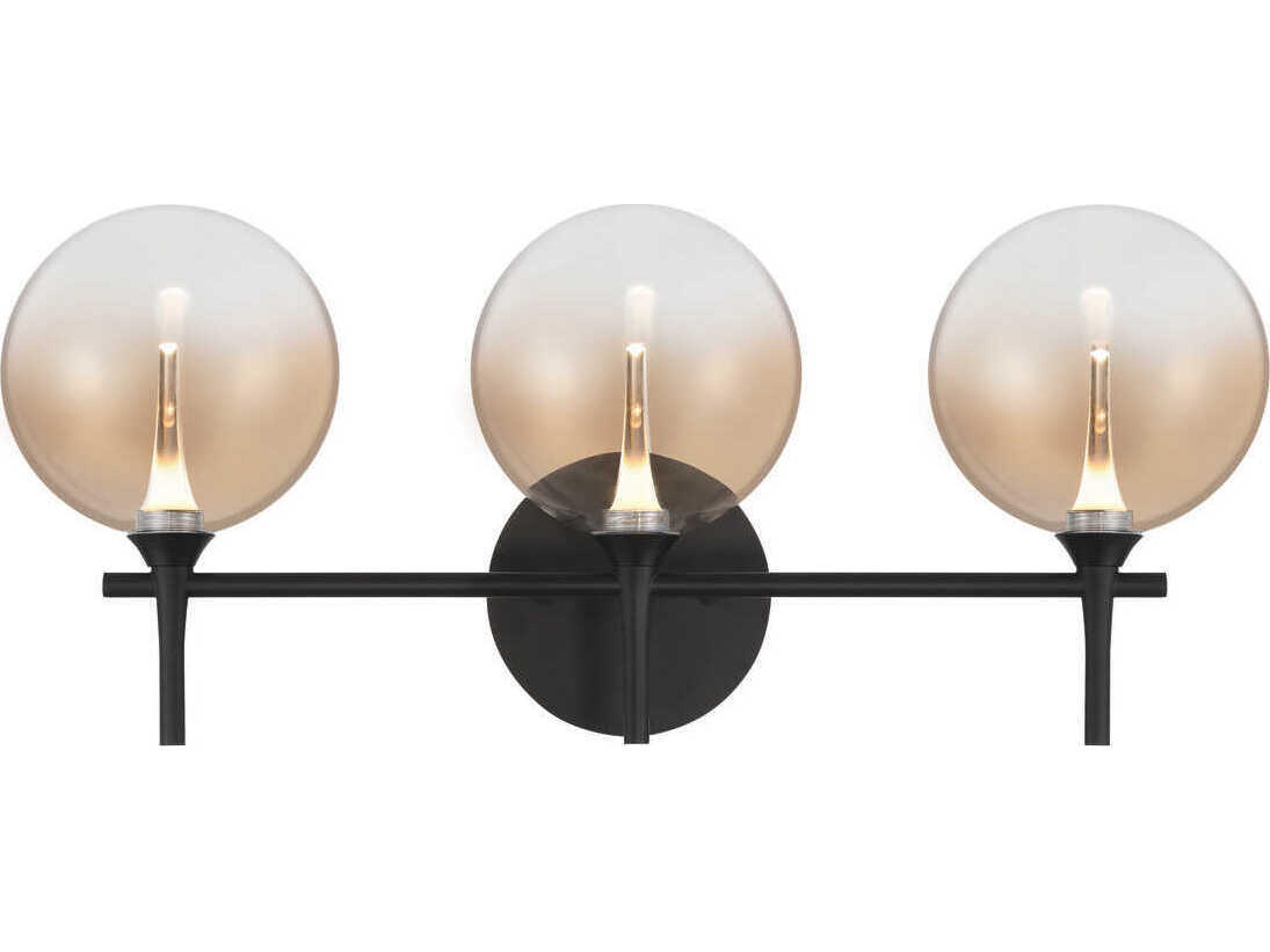 Eurofase Iissa 3-Light Black Vanity Light