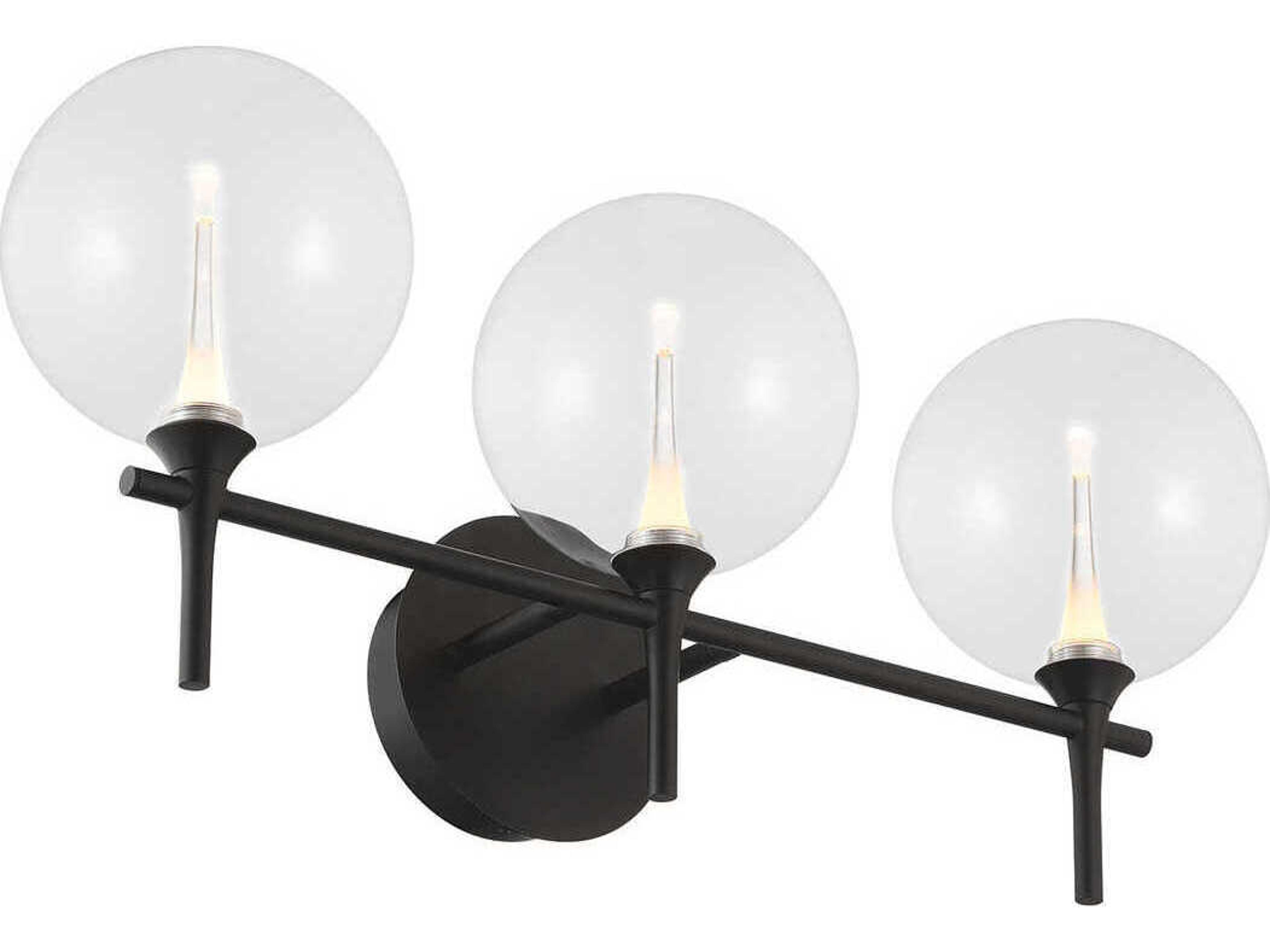 Eurofase Iissa 3-Light Black Vanity Light