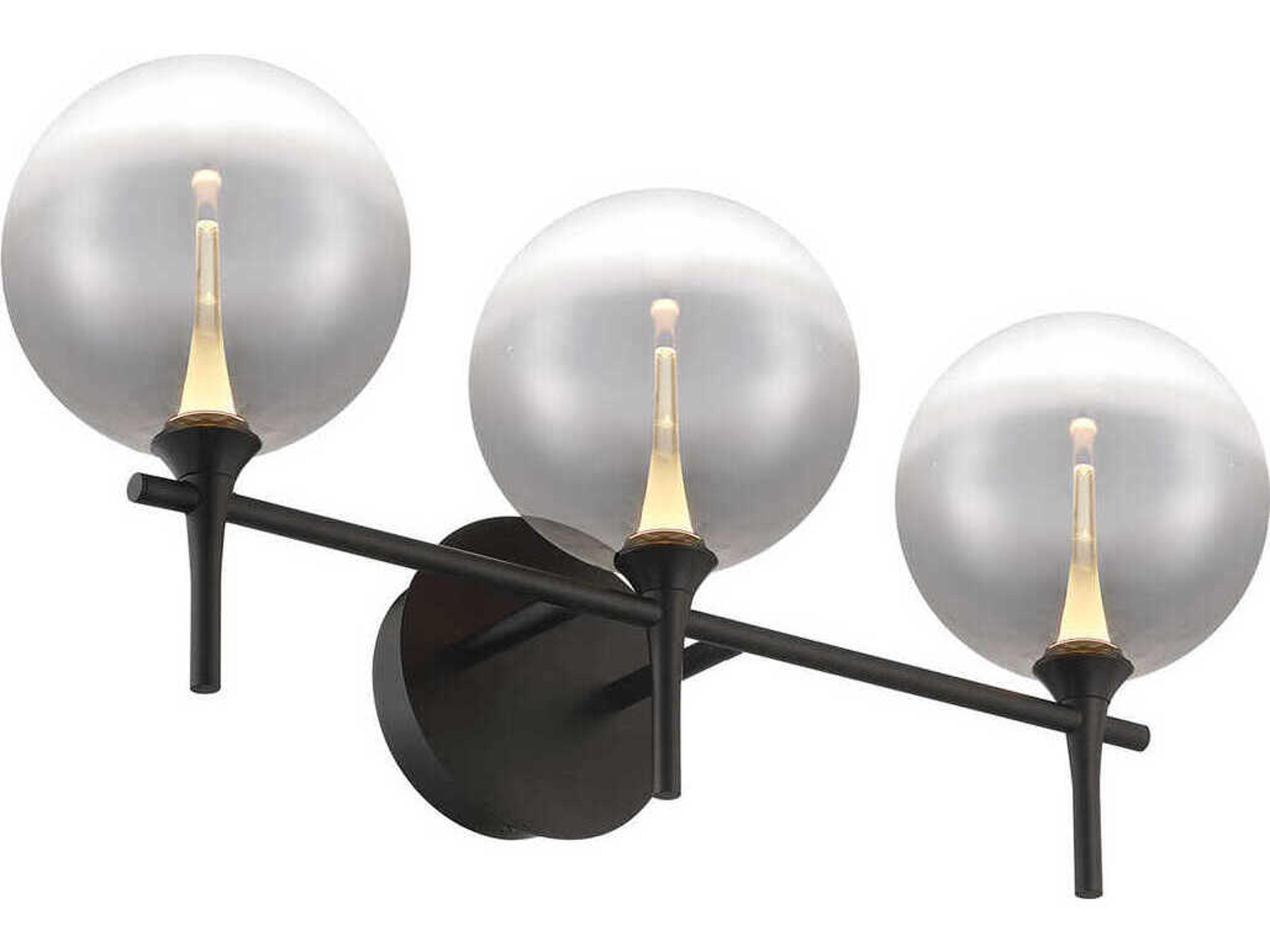 Eurofase Iissa 3-Light Black Vanity Light