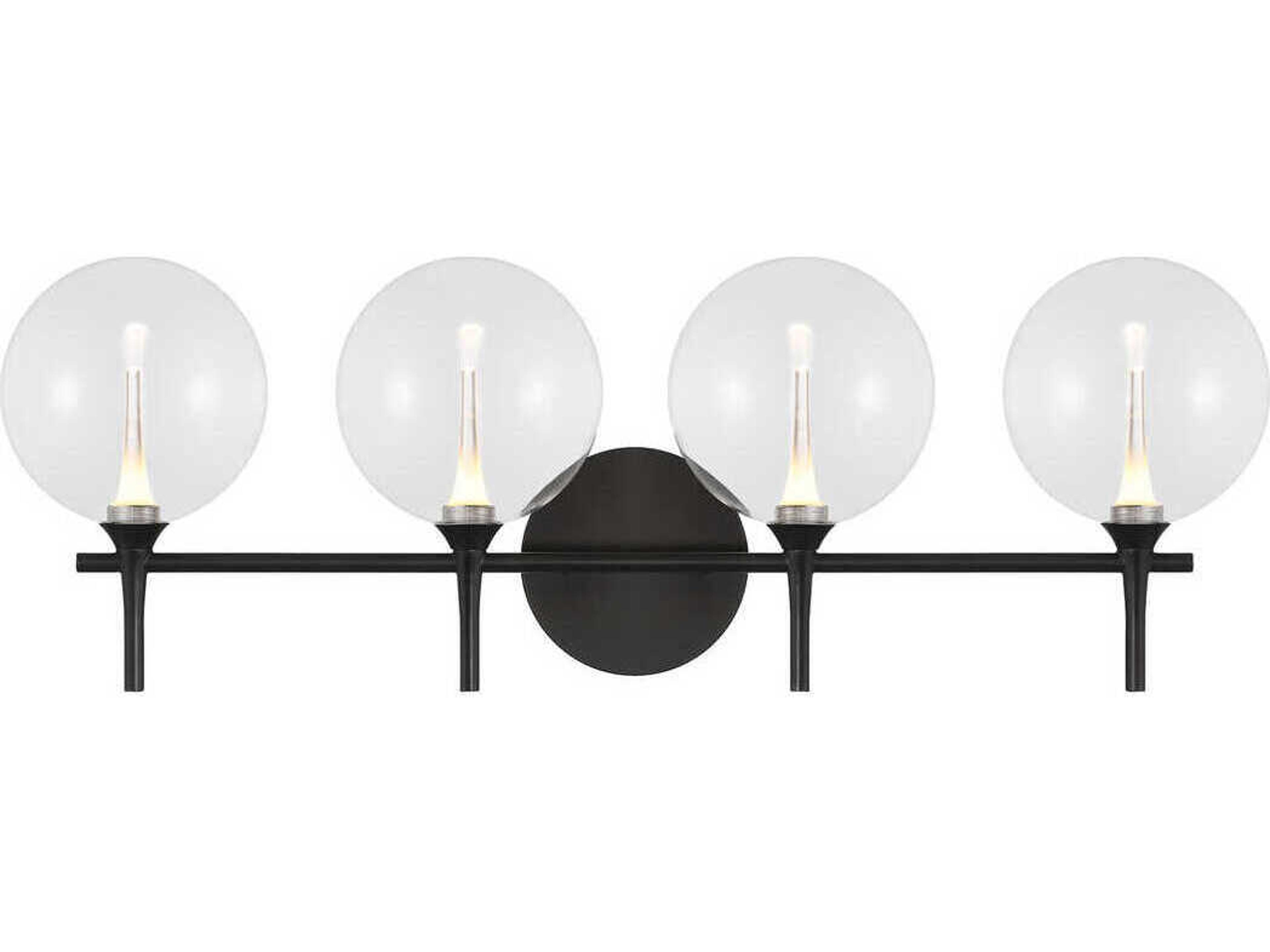 Iissa 4-Light Black Vanity Light