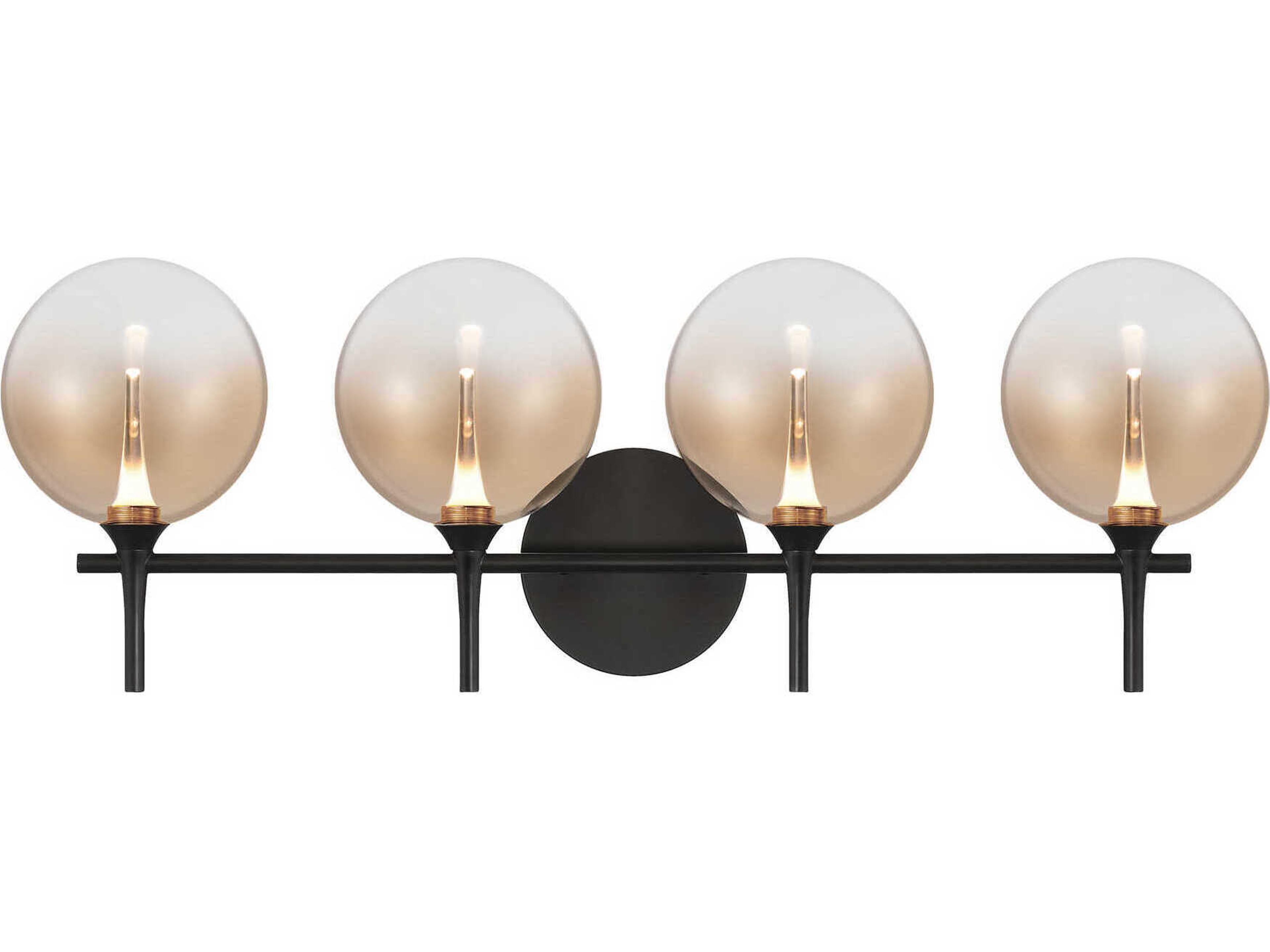 Eurofase Iissa 4-Light Black Vanity Light