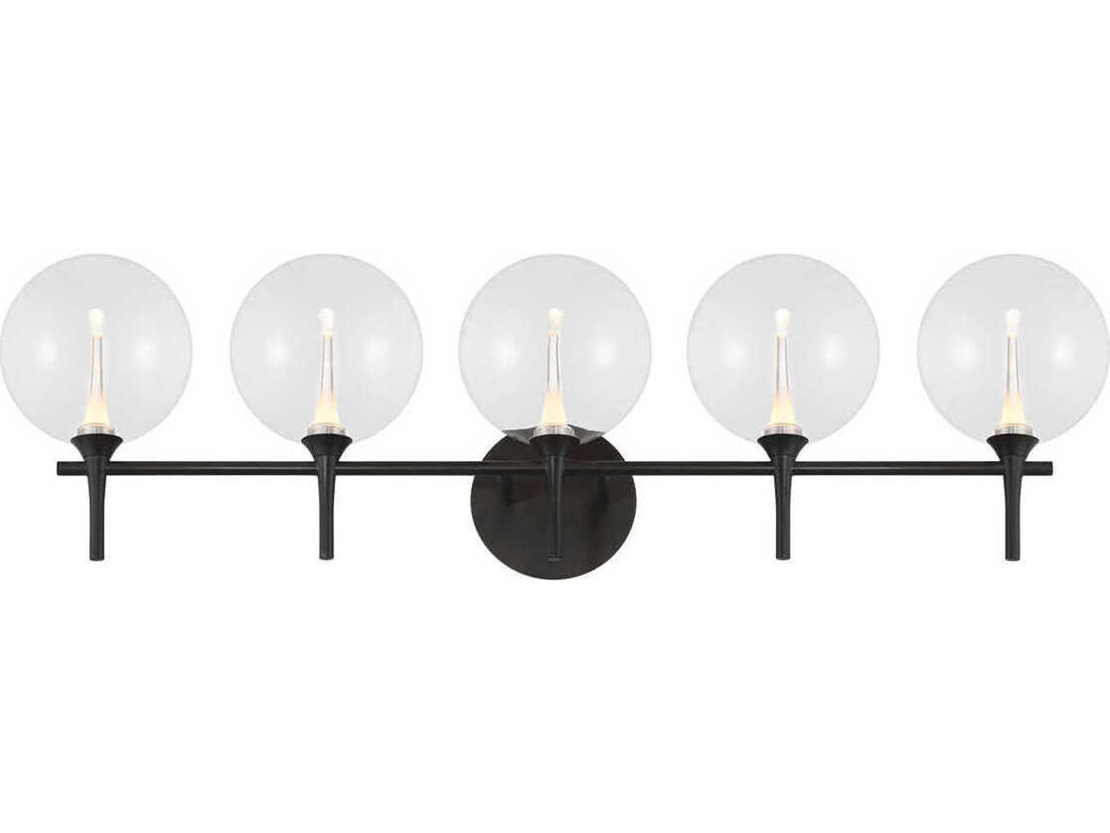 Iissa 5-Light Black Vanity Light