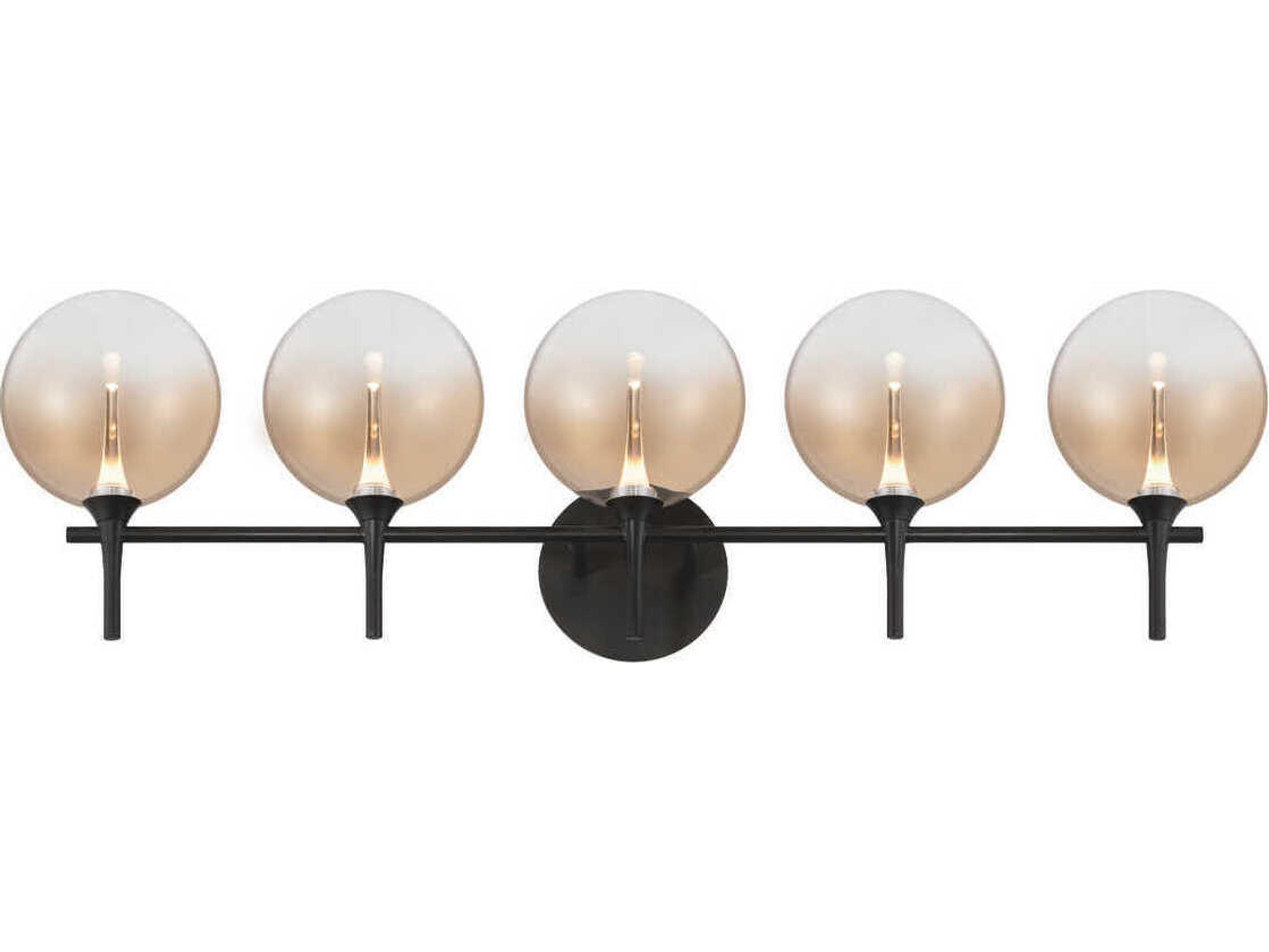 Eurofase Iissa 5-Light Black Vanity Light