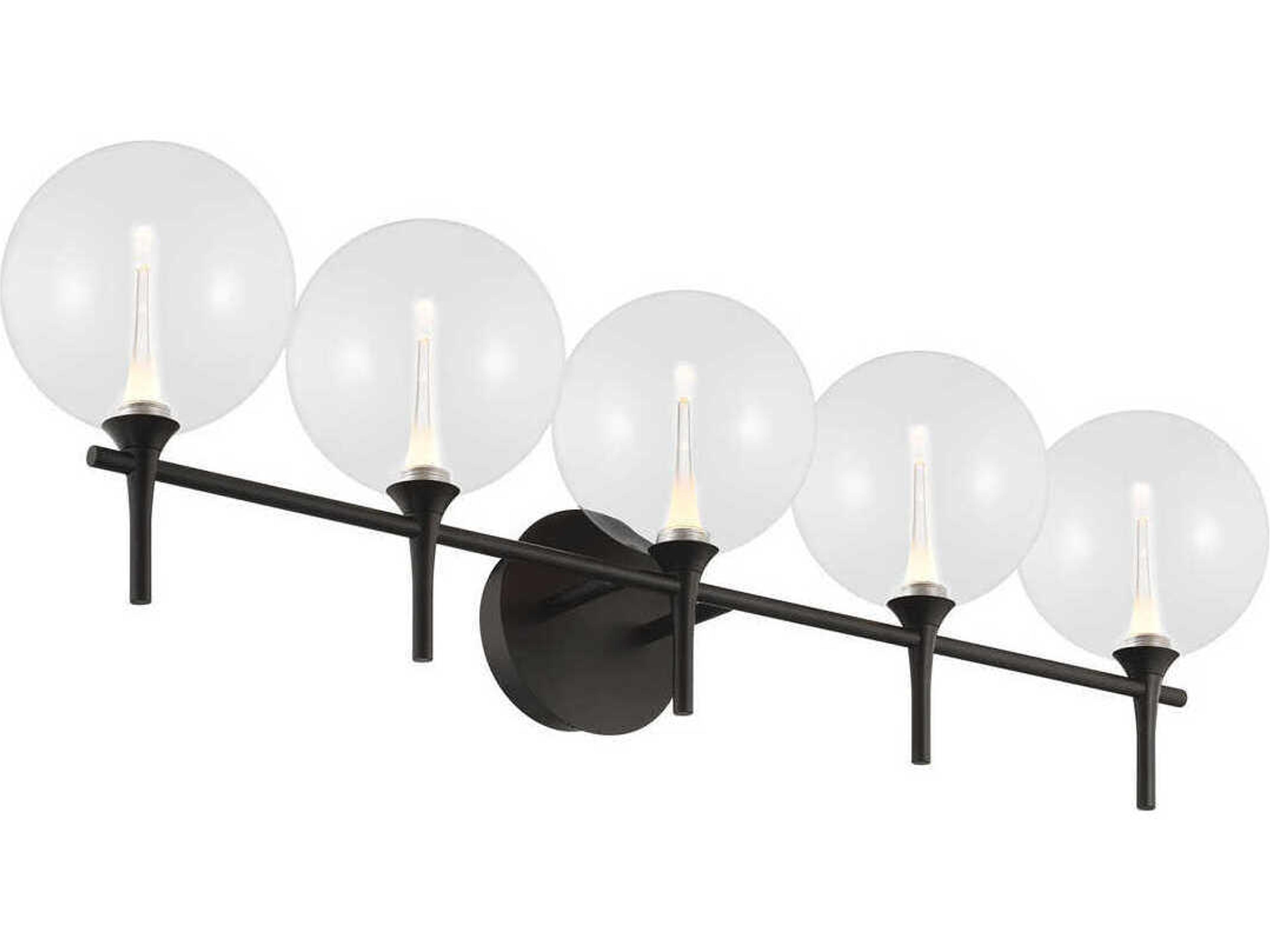 Eurofase Iissa 5-Light Black Vanity Light