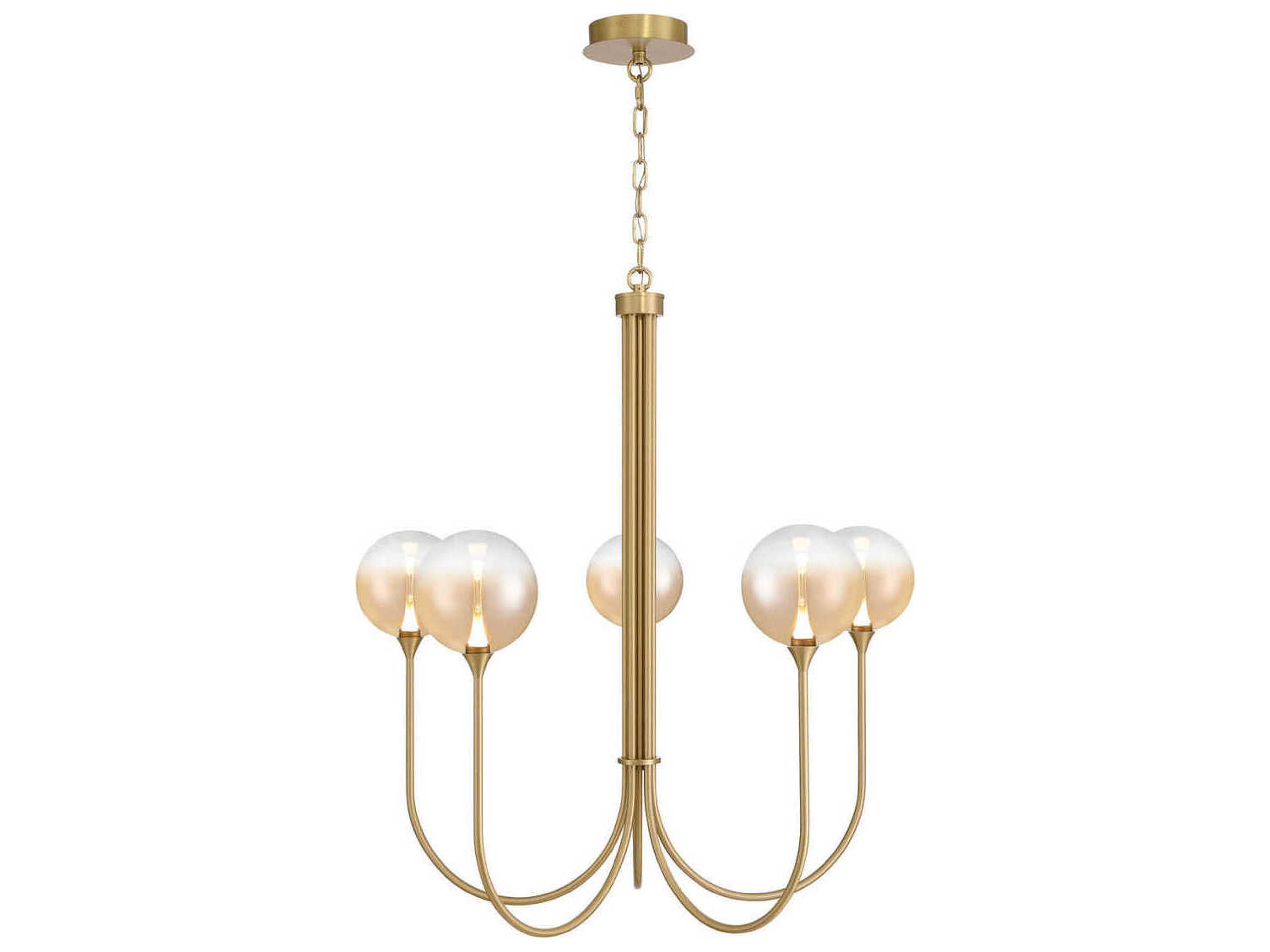 Eurofase Iissa 5-Light Gold Globe Chandelier