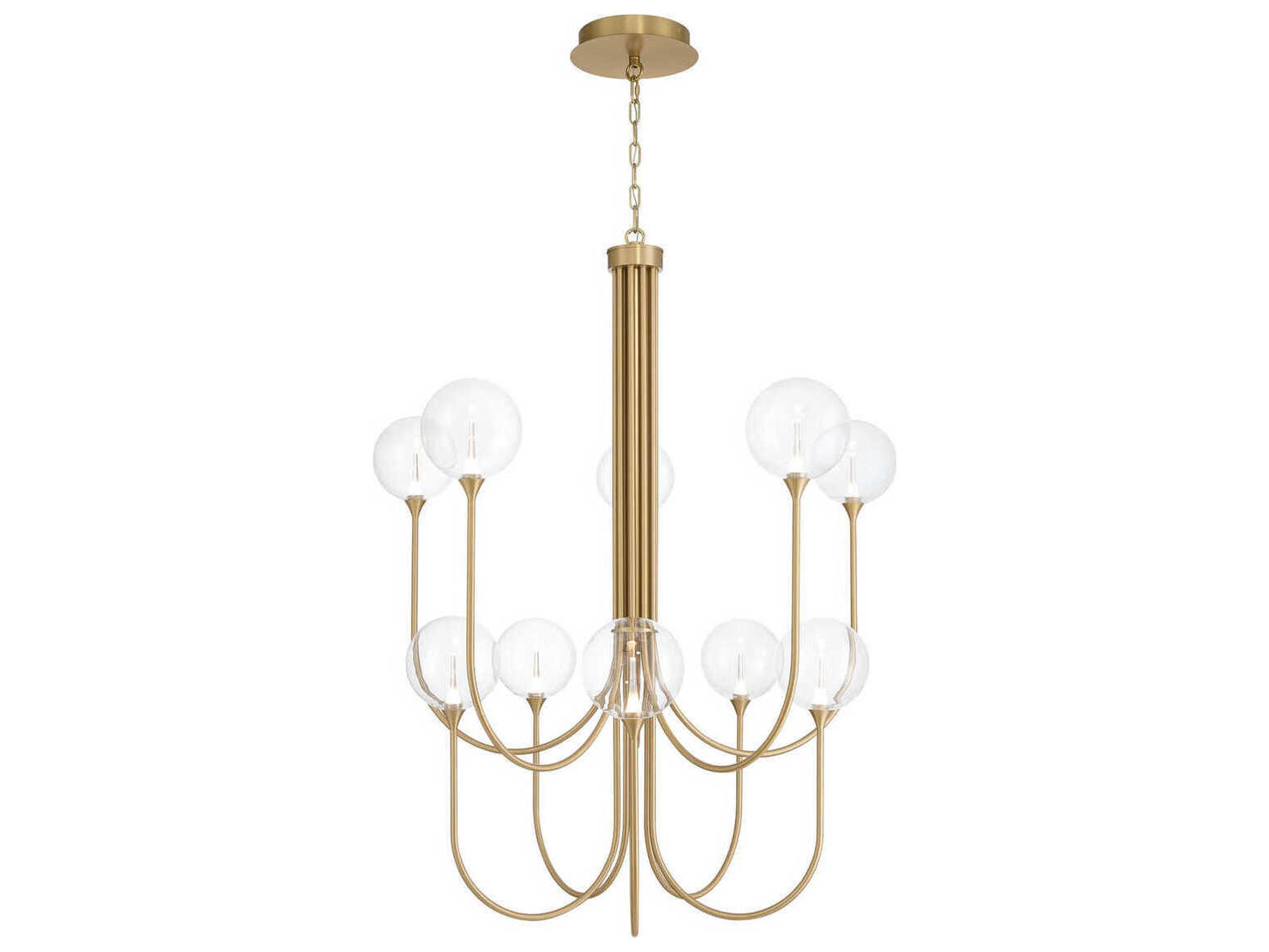 Iissa 10-Light Gold Globe Chandelier