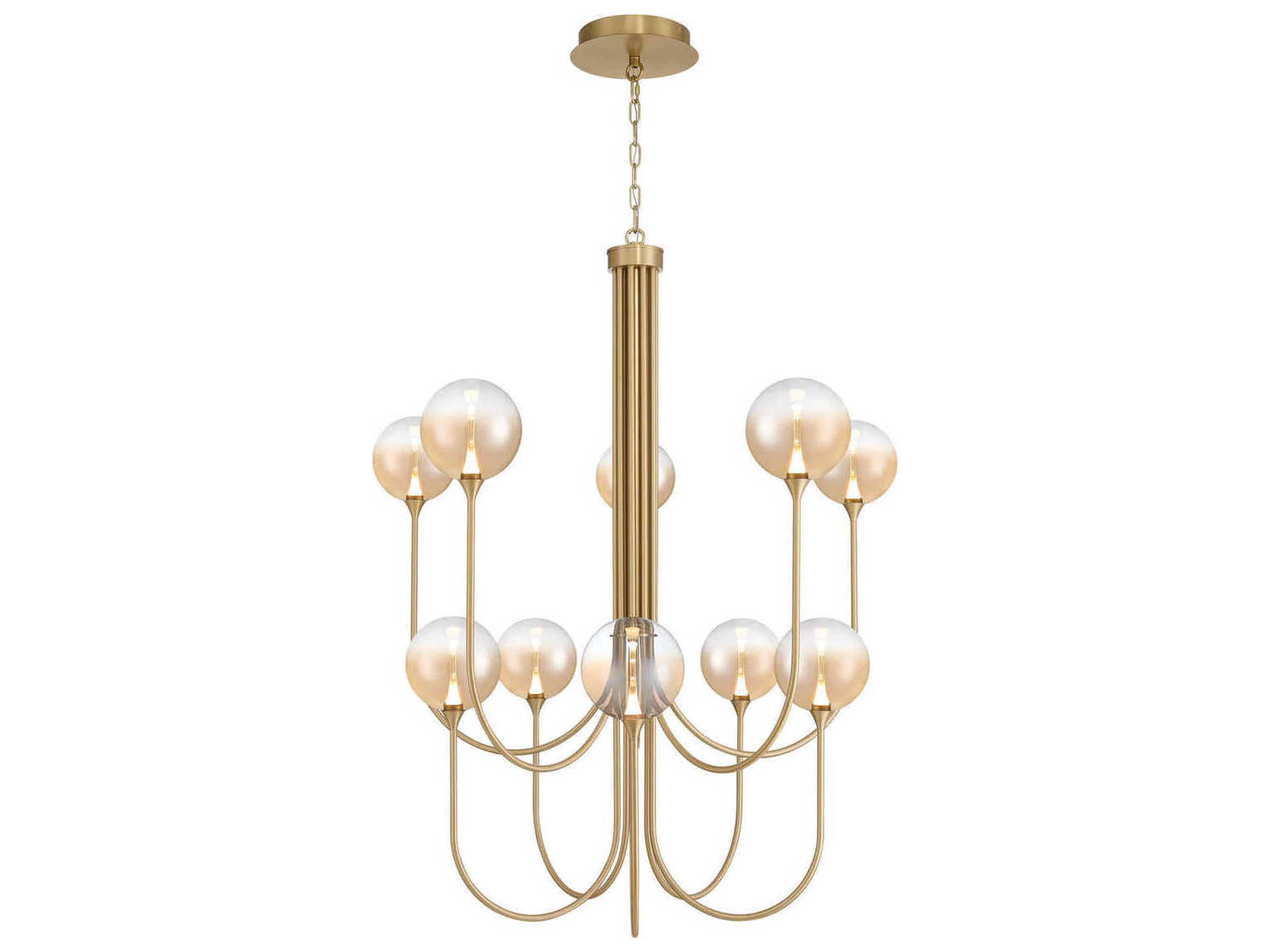 Eurofase Iissa 10-Light Gold Globe Chandelier
