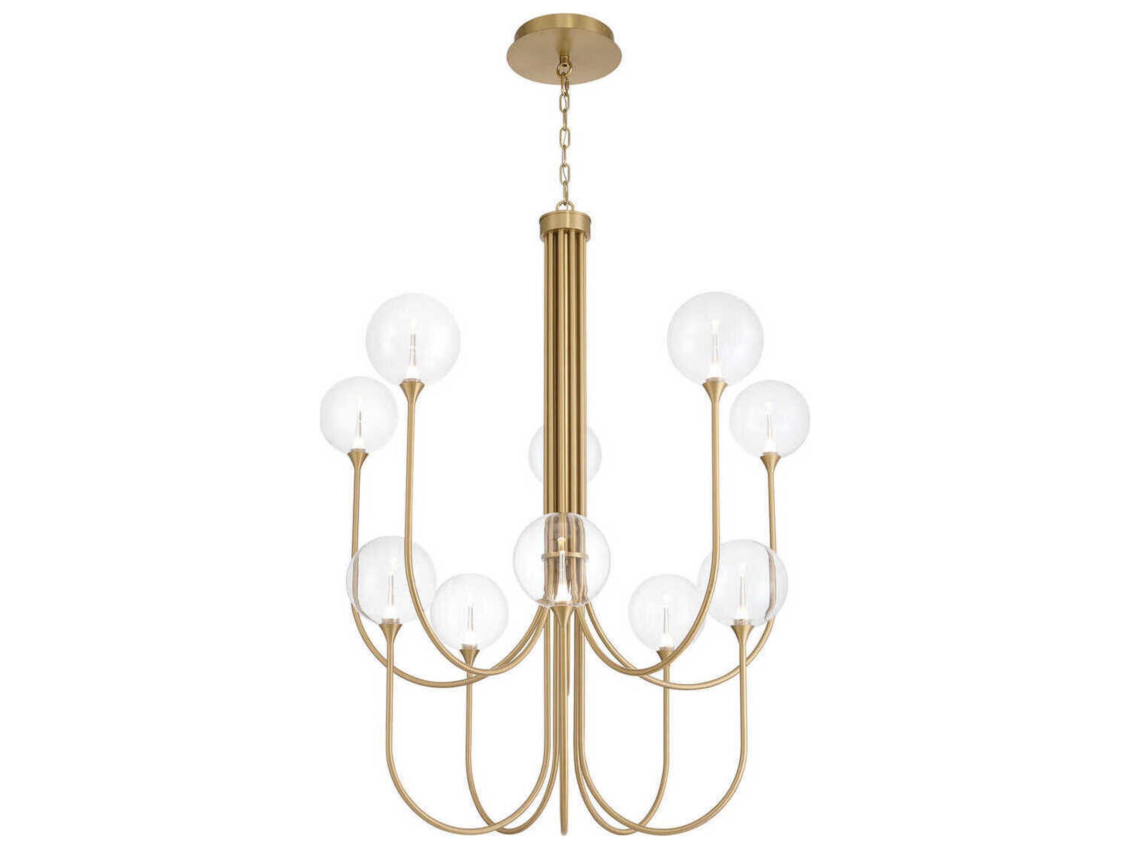 Eurofase Iissa 10-Light Gold Globe Chandelier