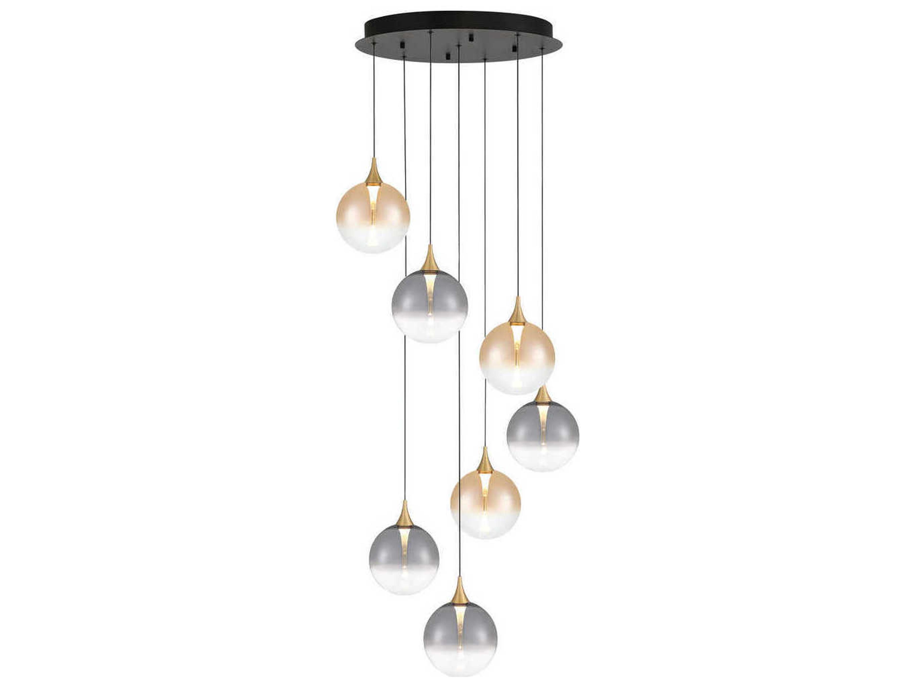 Eurofase Iissa 7-Light Gold Globe Pendant