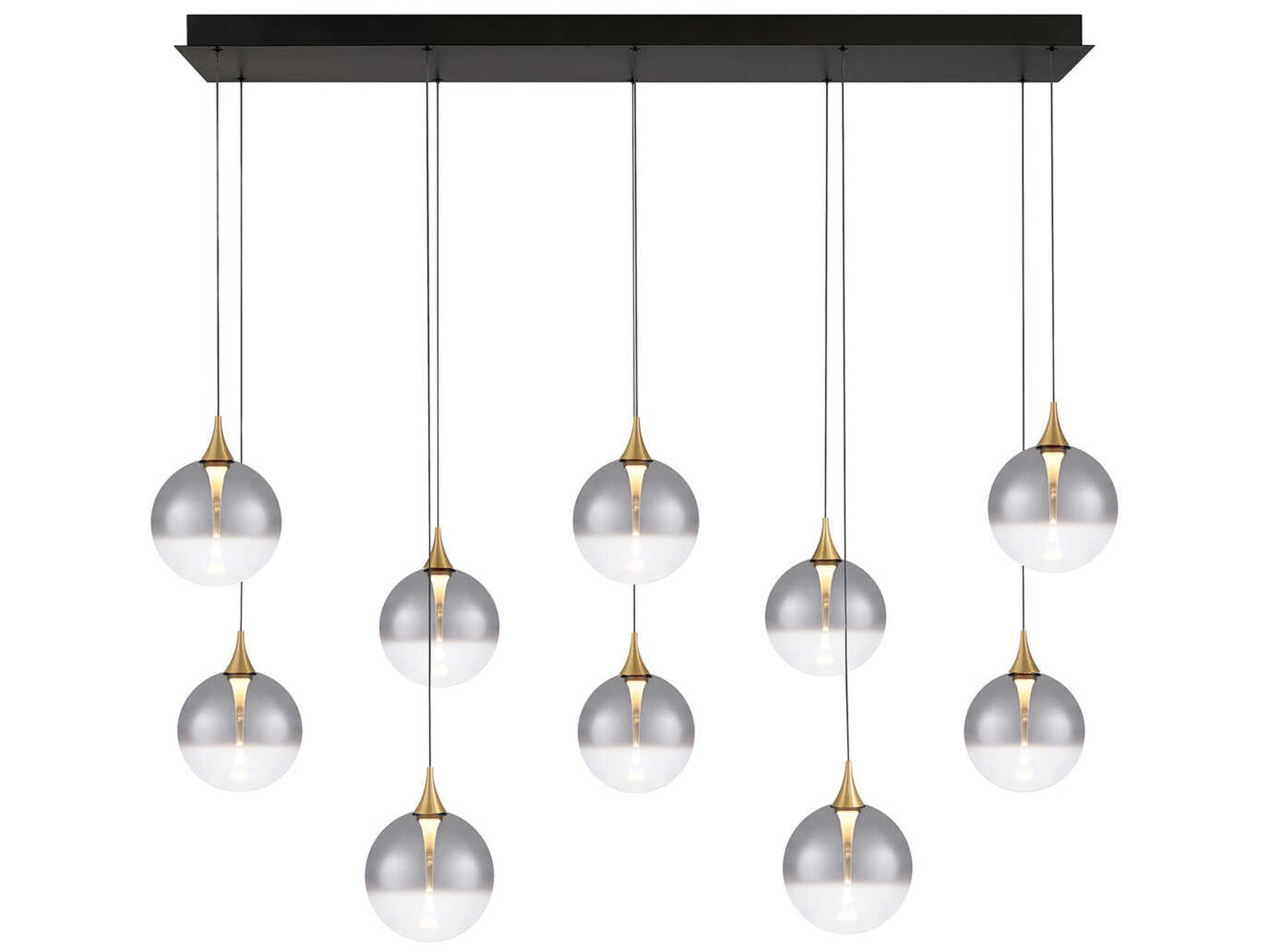 Eurofase Iissa 10-Light Gold Globe Island Pendant