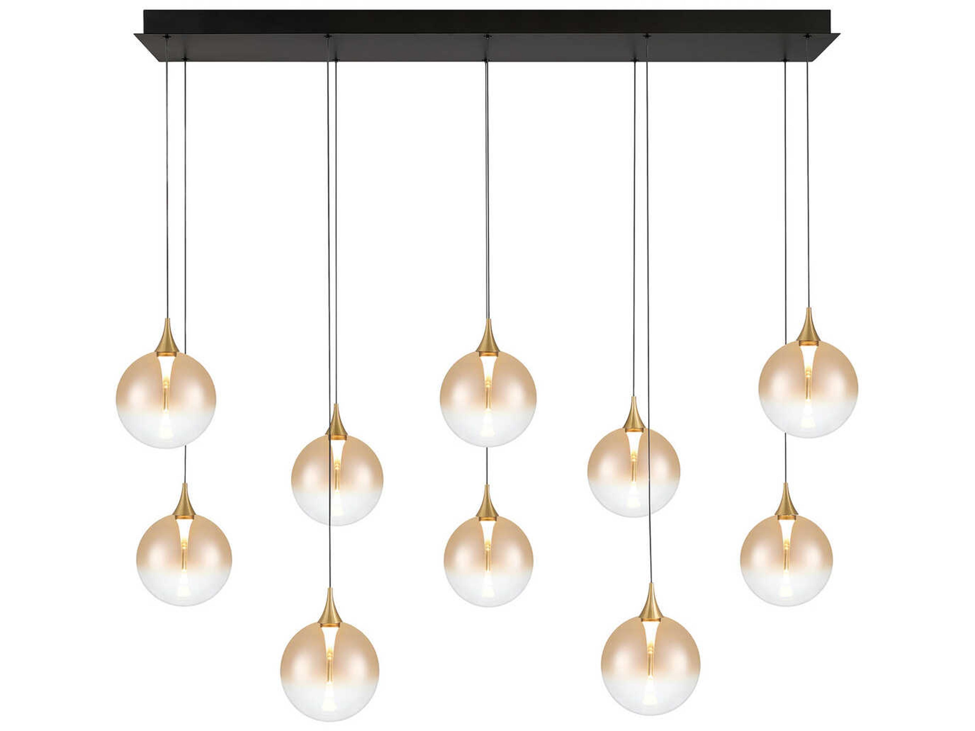Eurofase Iissa 10-Light Gold Globe Island Pendant