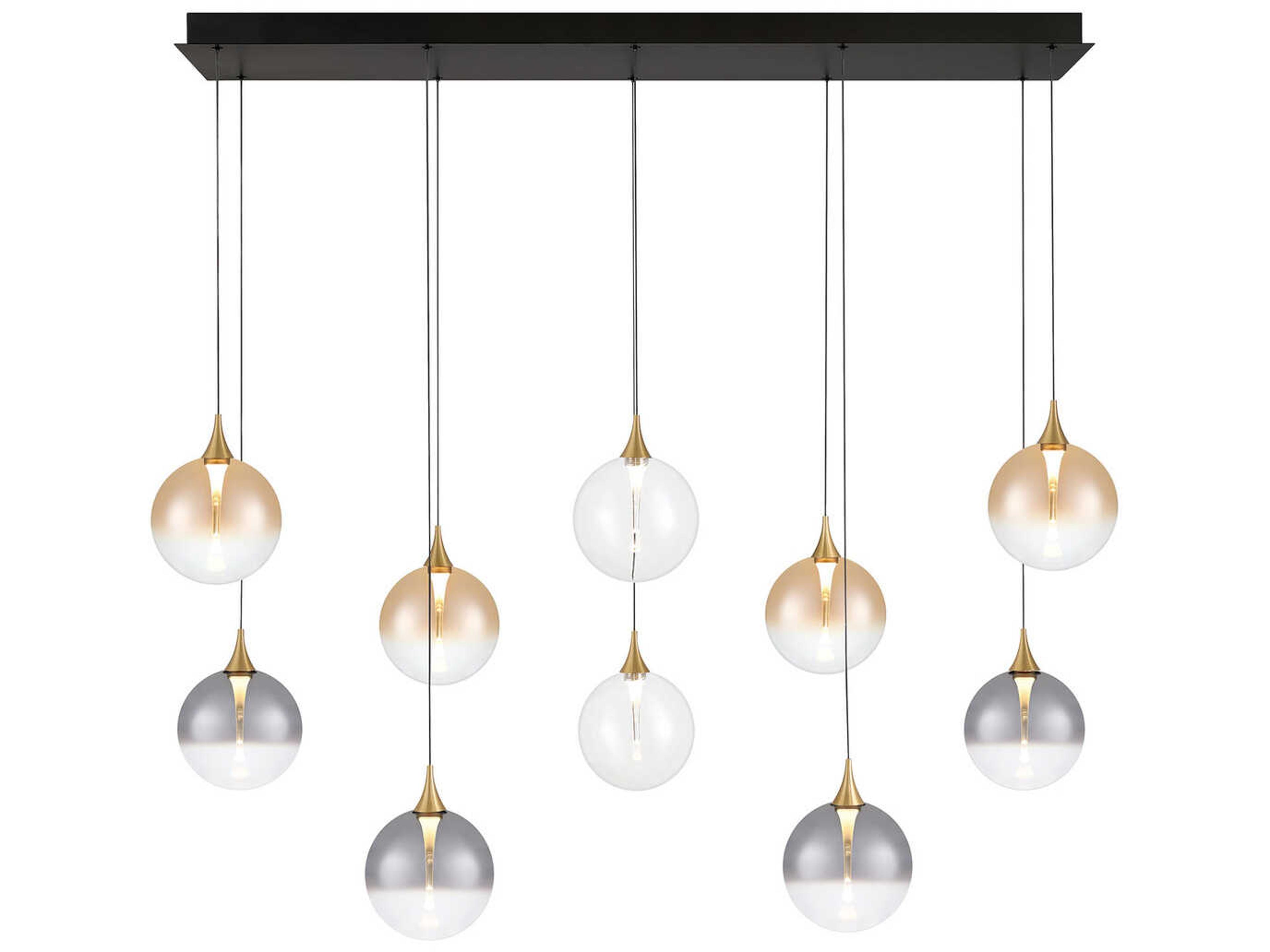 Eurofase Iissa 10-Light Gold Globe Island Pendant