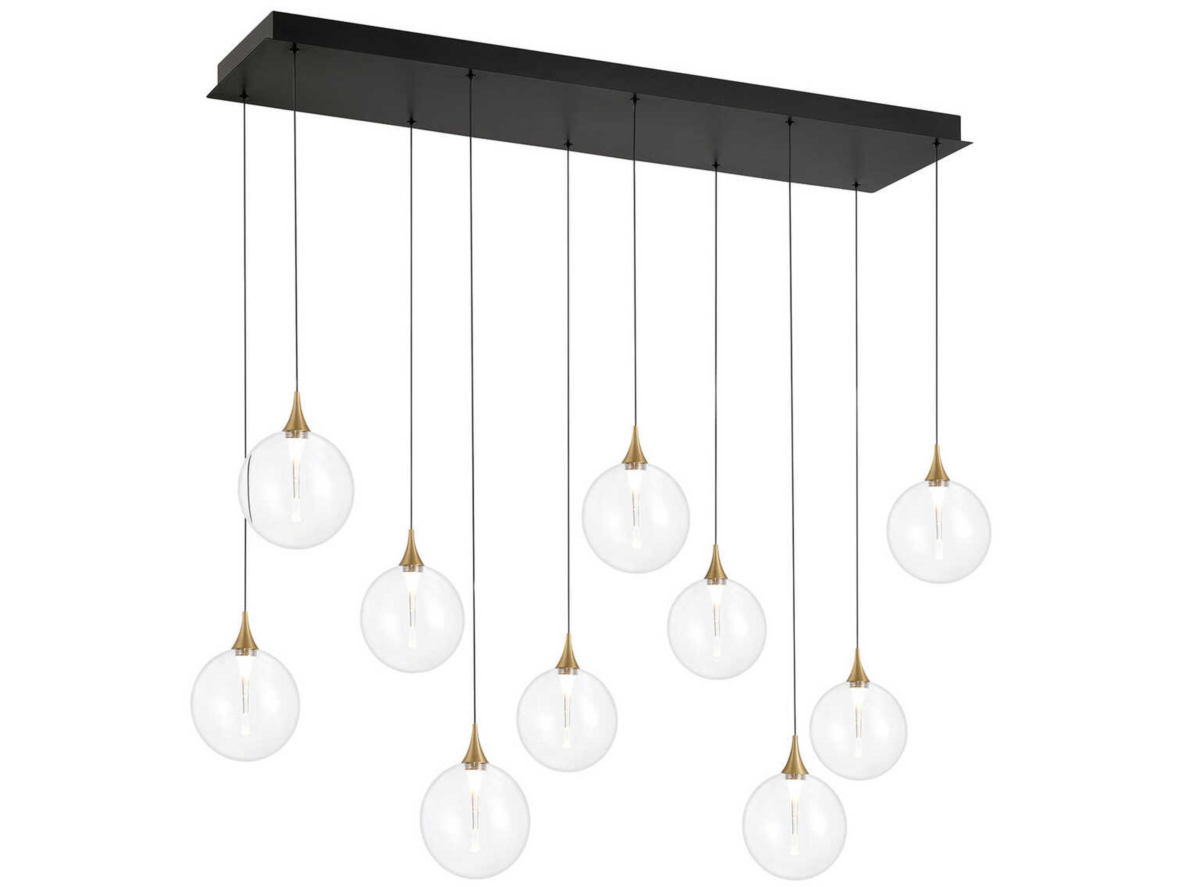 Eurofase Iissa 10-Light Gold Globe Island Pendant