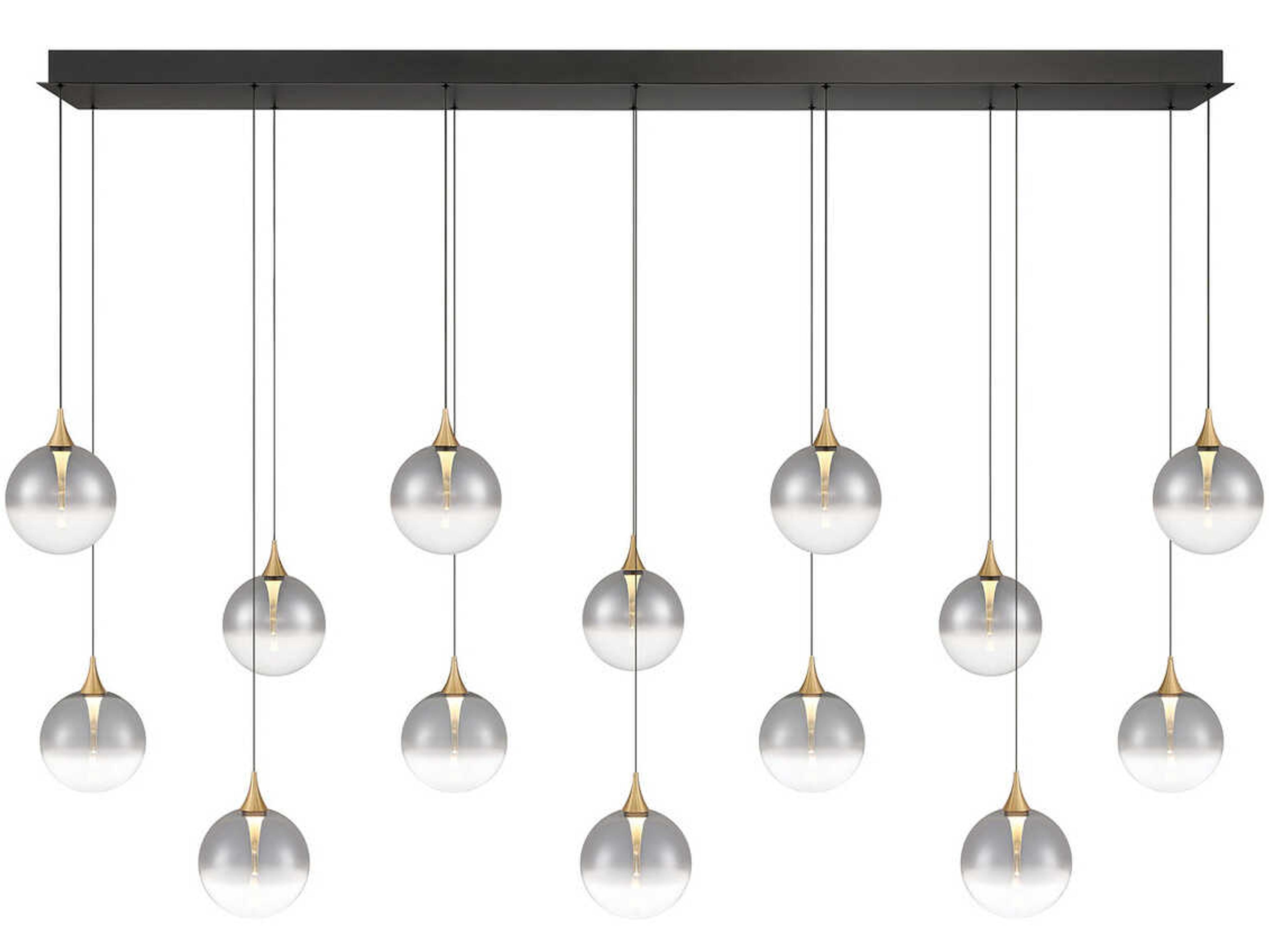 Eurofase Iissa 14-Light Gold Globe Island Pendant