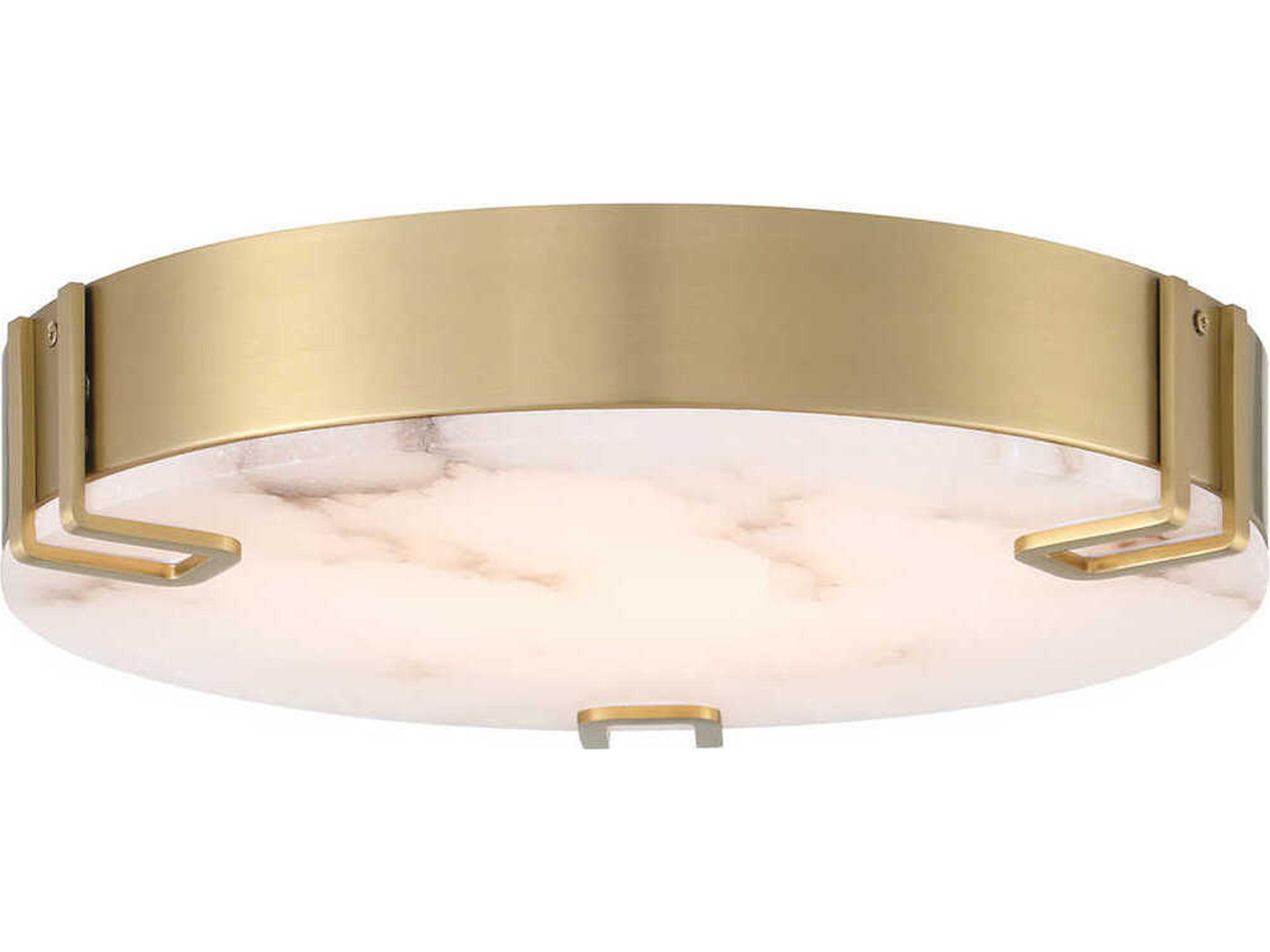 Noga 1-Light Gold Round Flush Mount