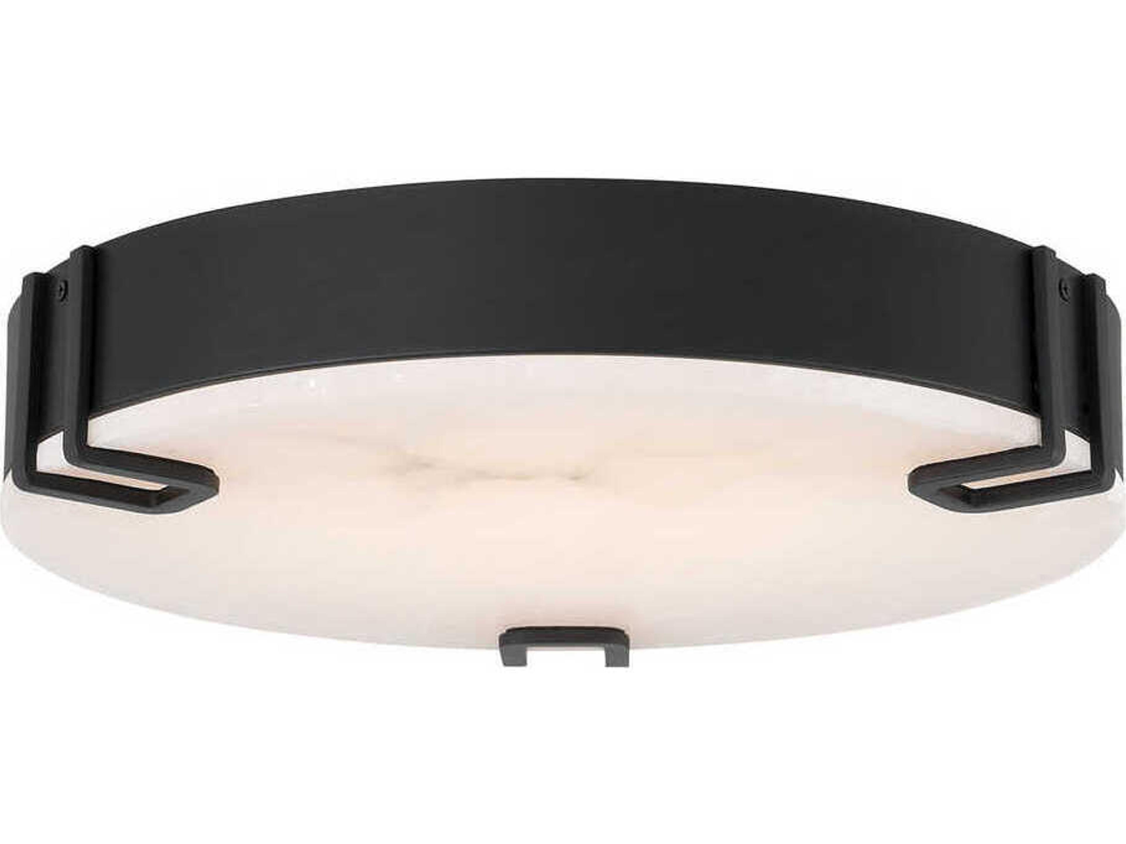 Noga 1-Light Black Round Flush Mount