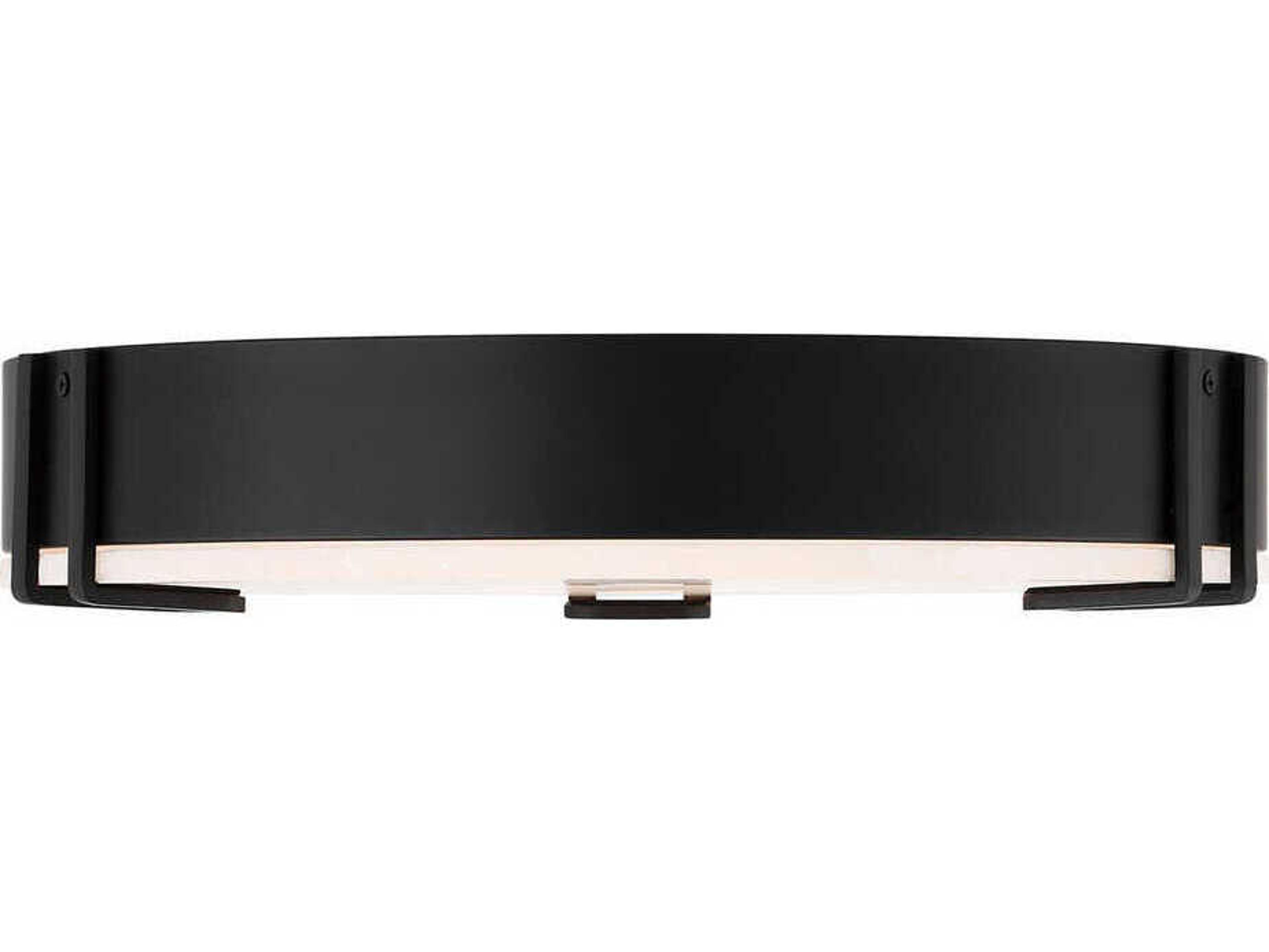 Eurofase Noga 1-Light Black Round Flush Mount