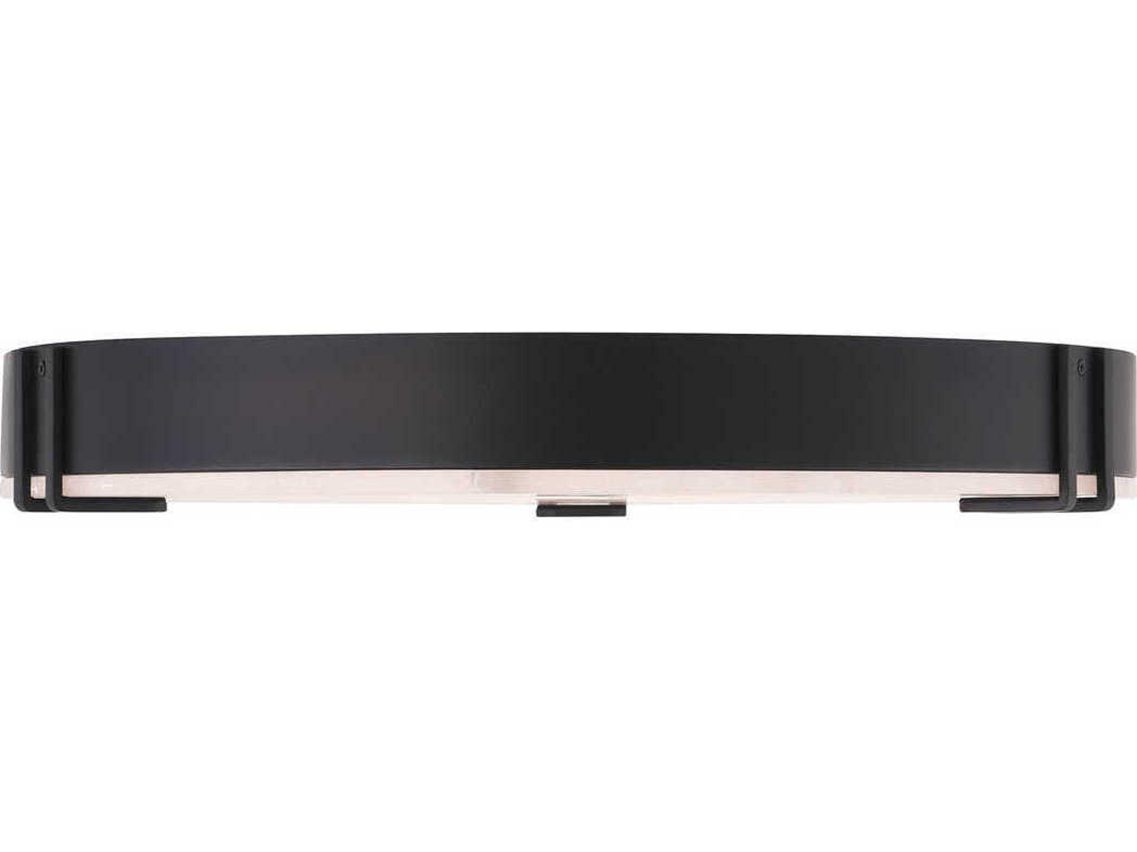 Eurofase Noga 1-Light Black Round Flush Mount