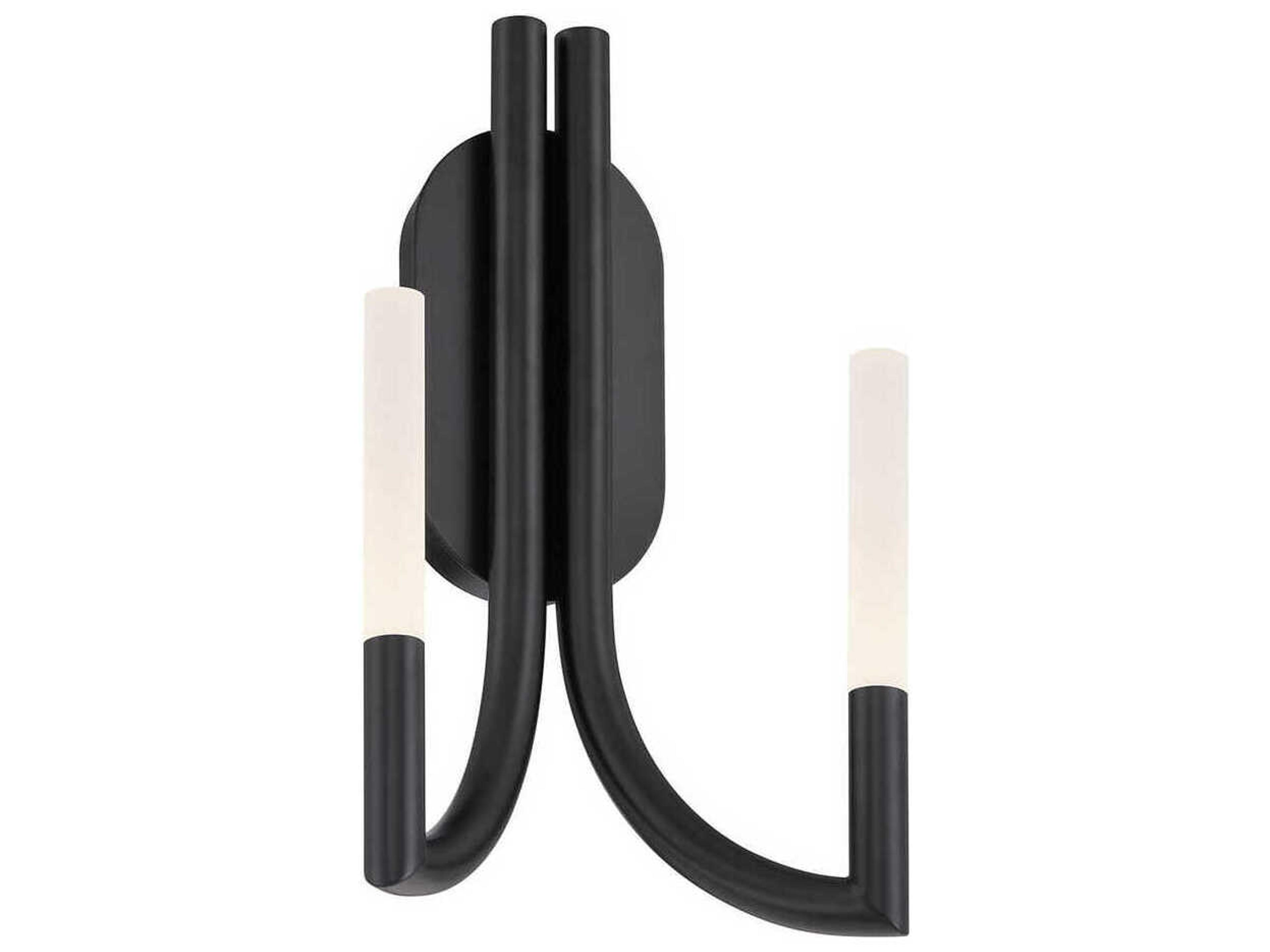 Olette 2-Light Black Wall Sconce