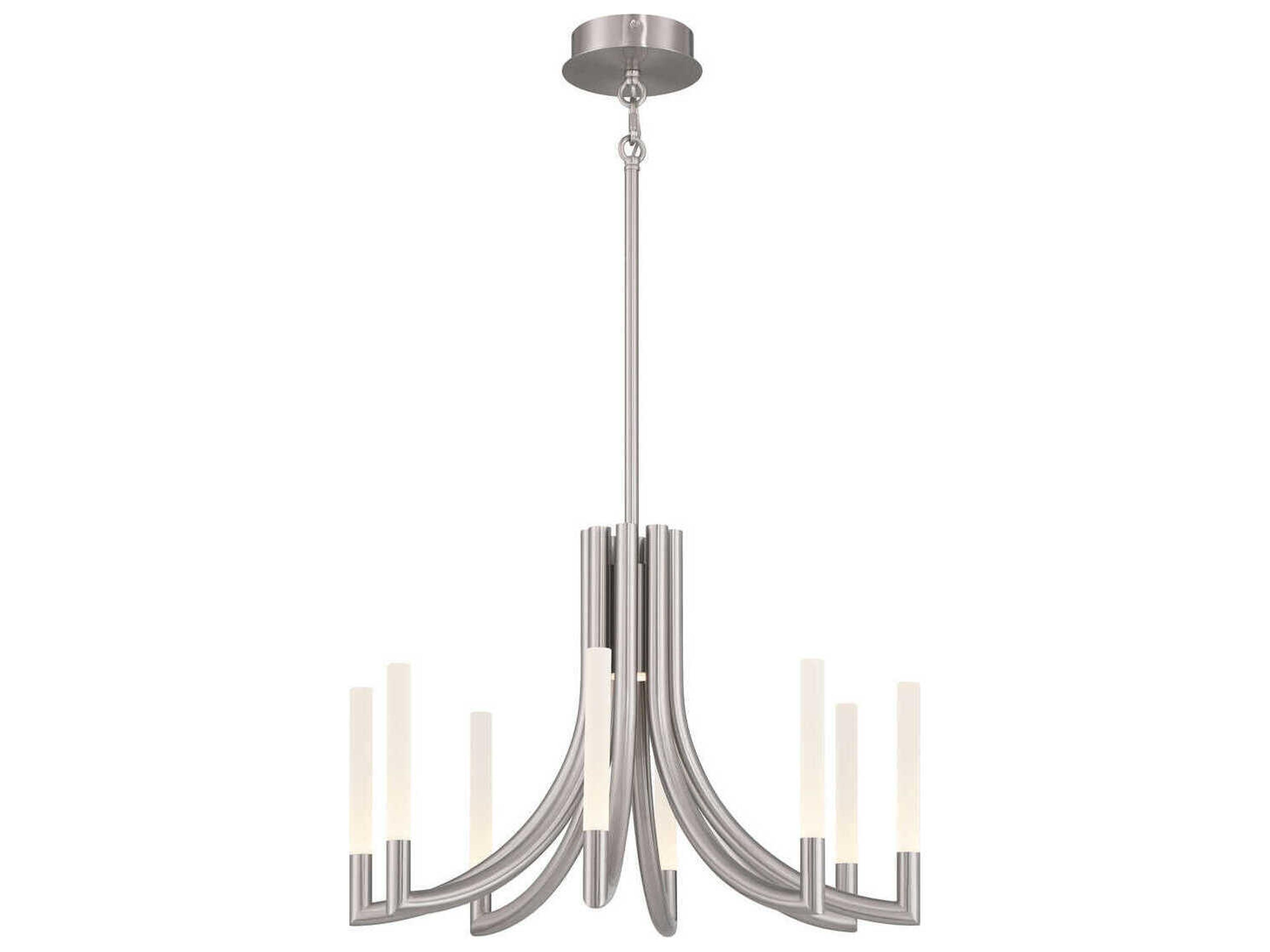 Eurofase Olette 8-Light Nickel Linear Chandelier