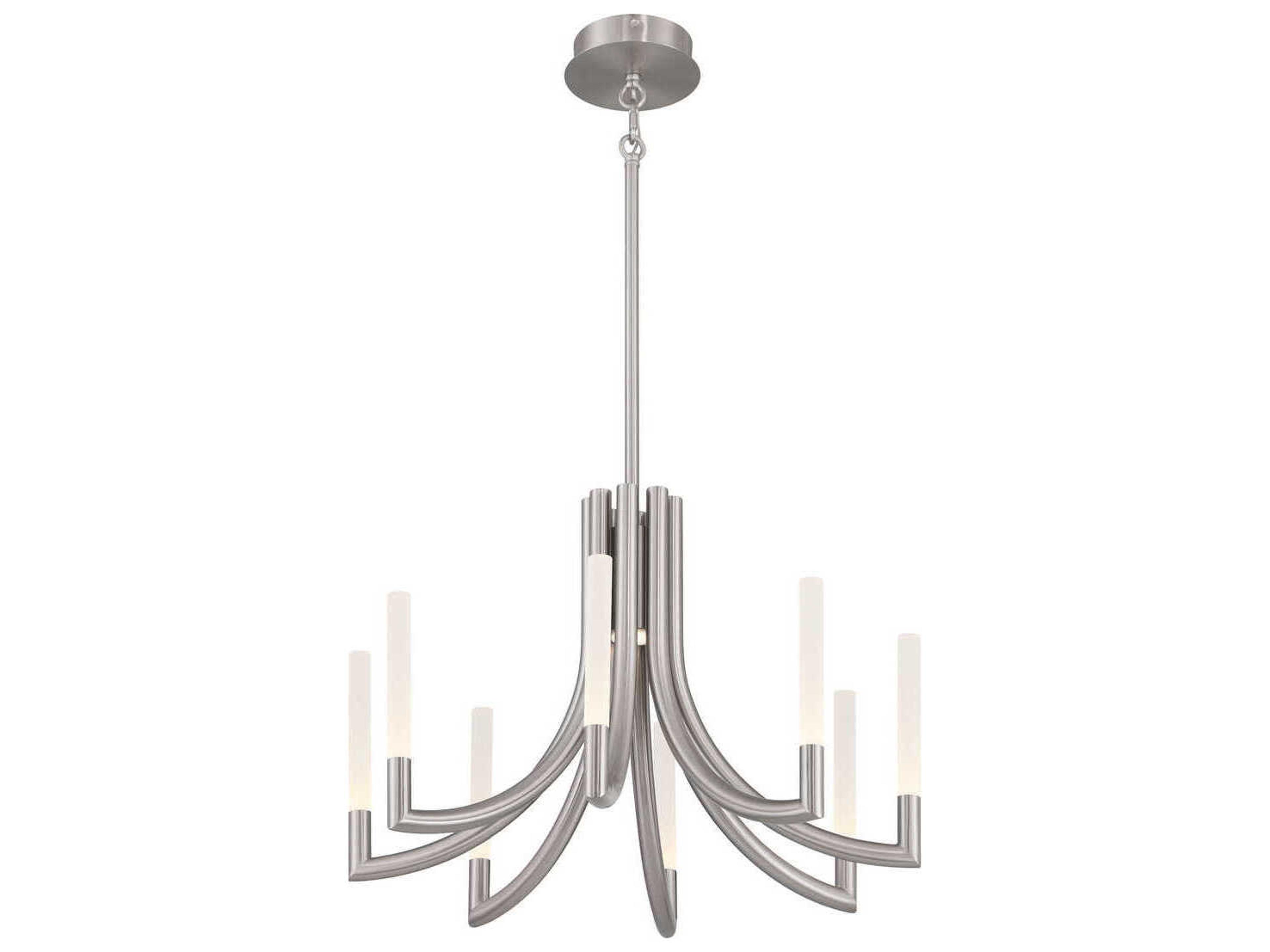 Eurofase Olette 8-Light Nickel Linear Chandelier