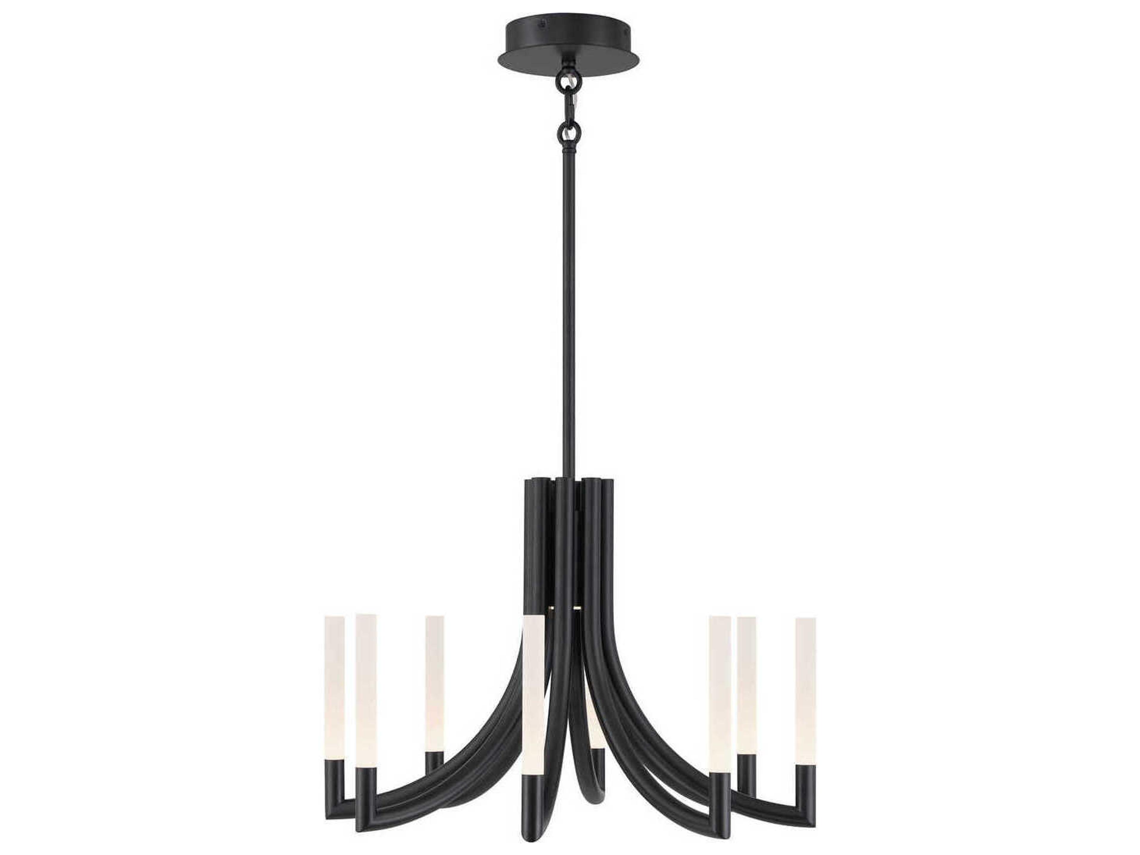 Olette 8-Light Black Linear Chandelier
