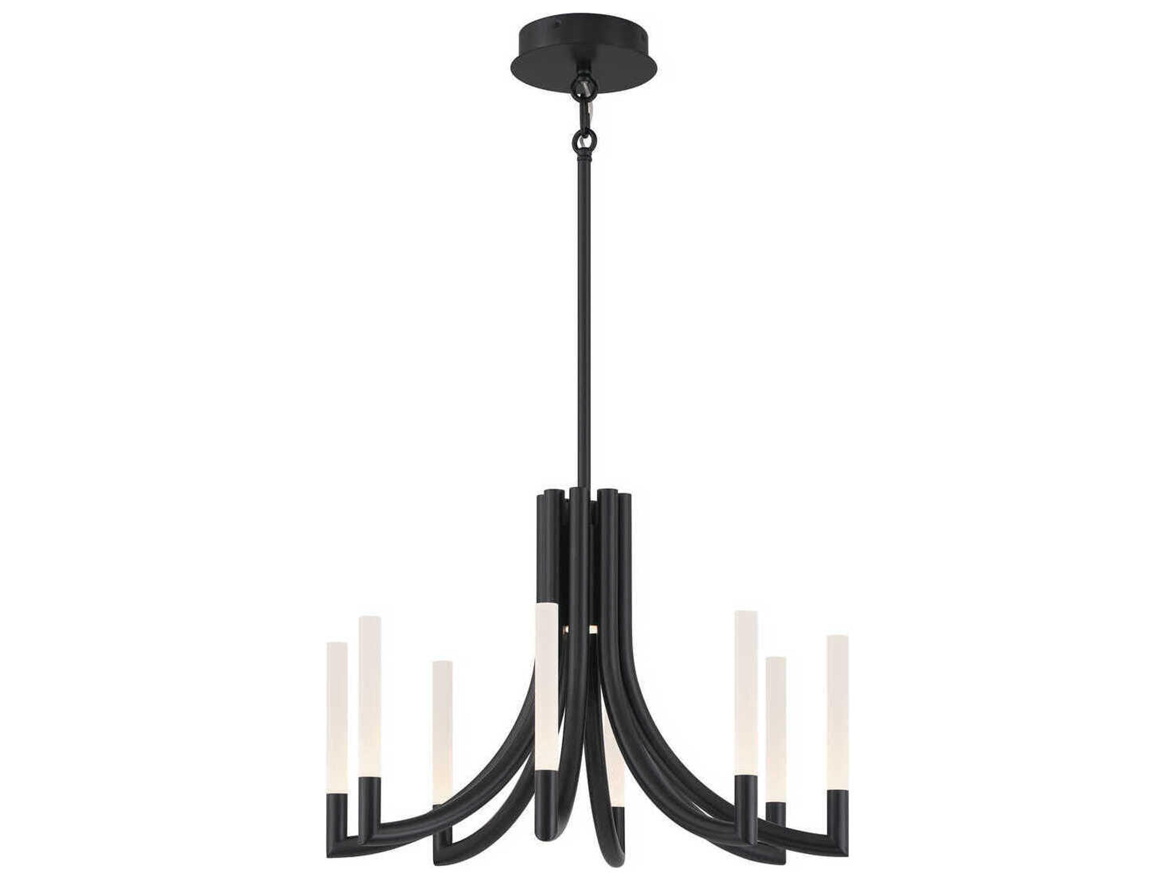 Eurofase Olette 8-Light Black Linear Chandelier