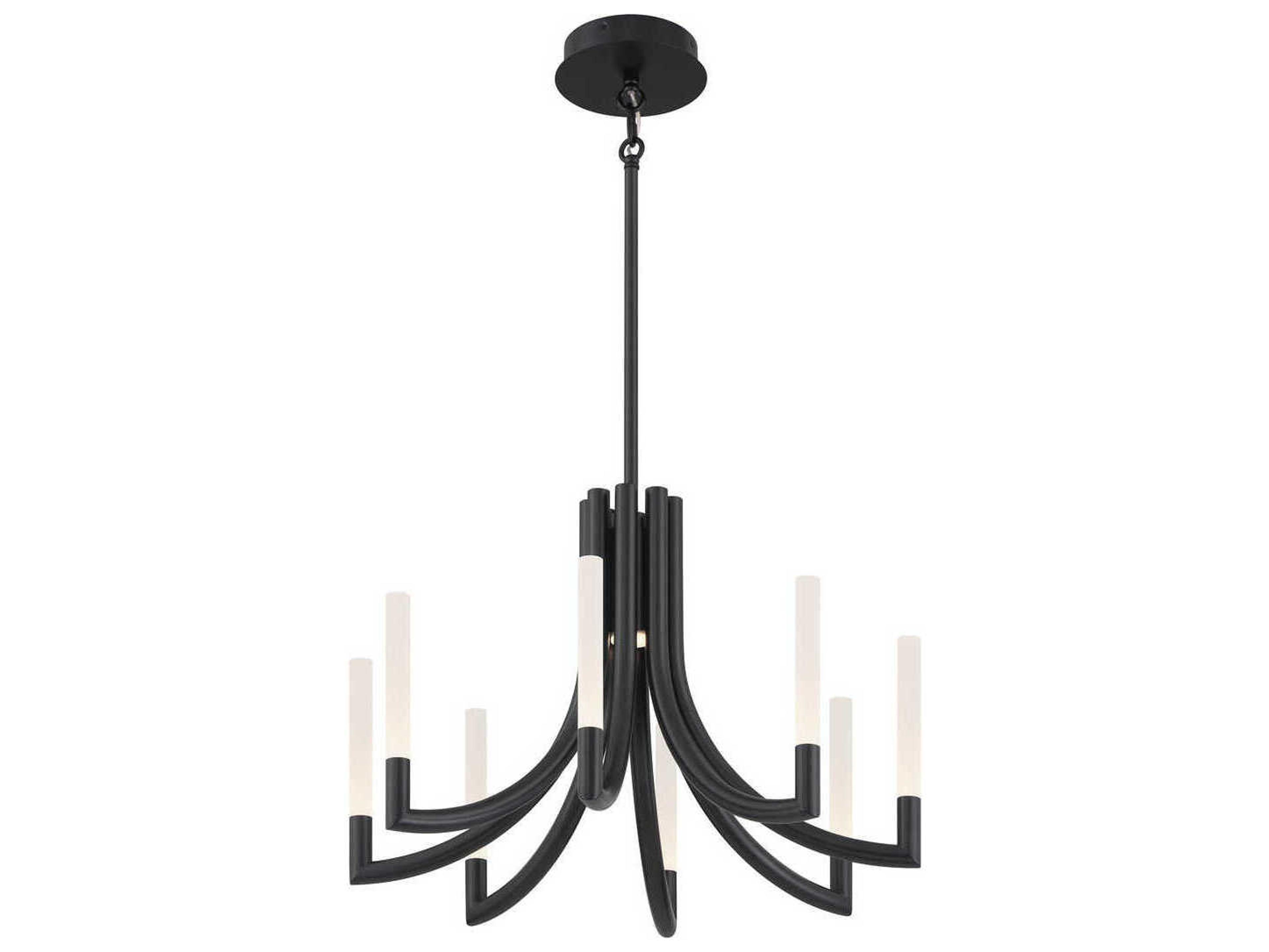 Eurofase Olette 8-Light Black Linear Chandelier