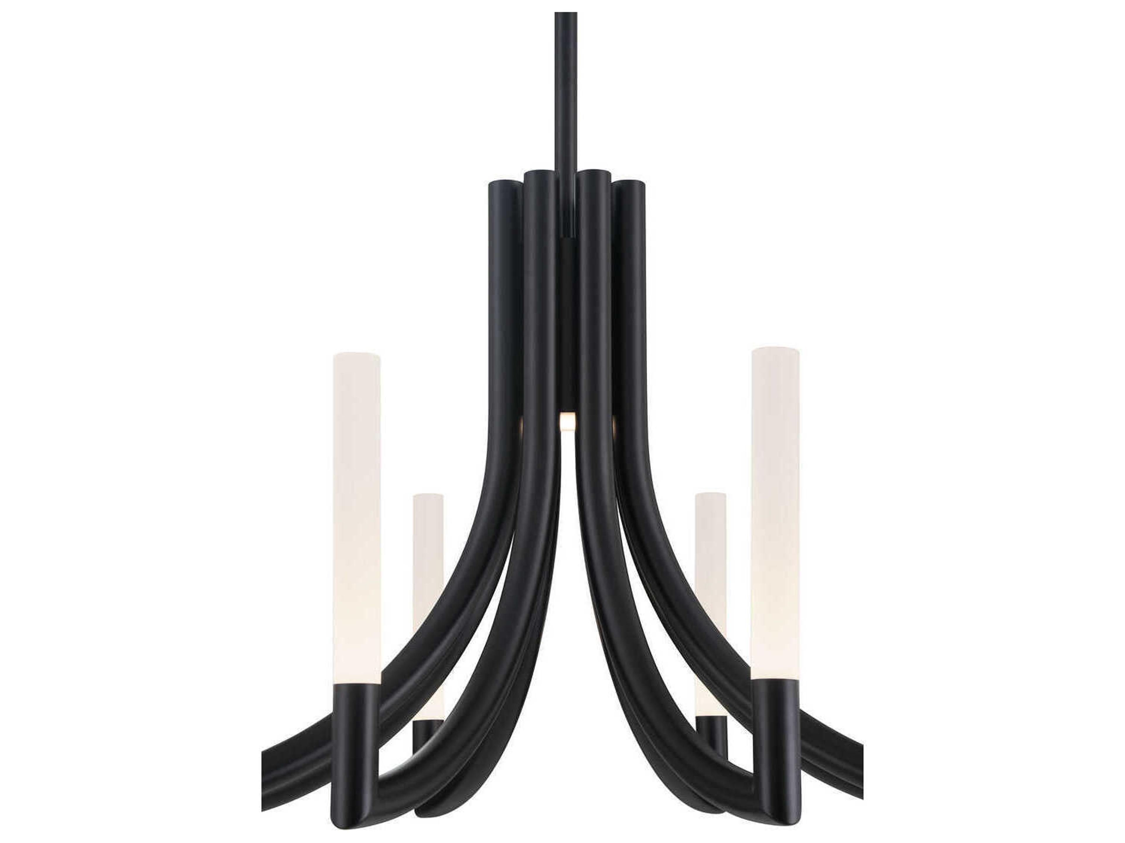Eurofase Olette 8-Light Black Linear Chandelier