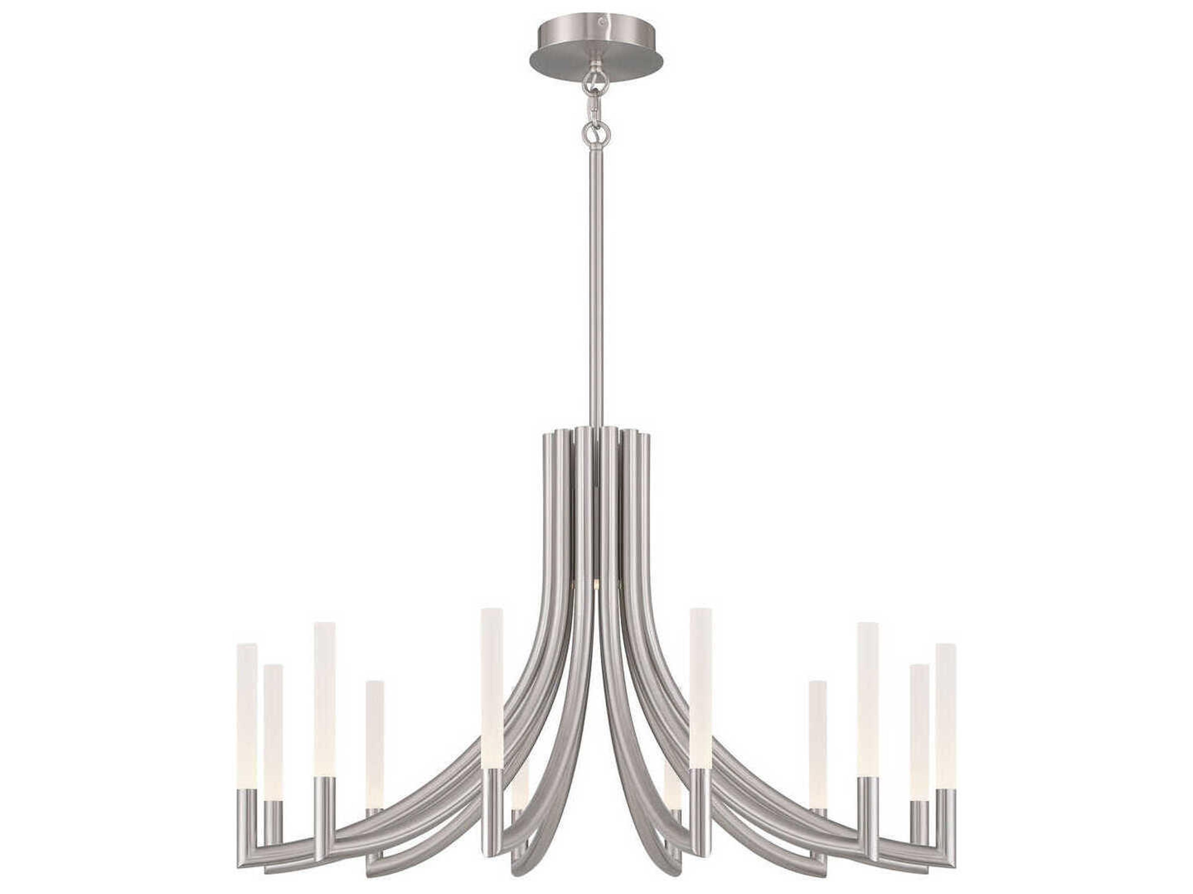 Eurofase Olette 12-Light Nickel Linear Chandelier