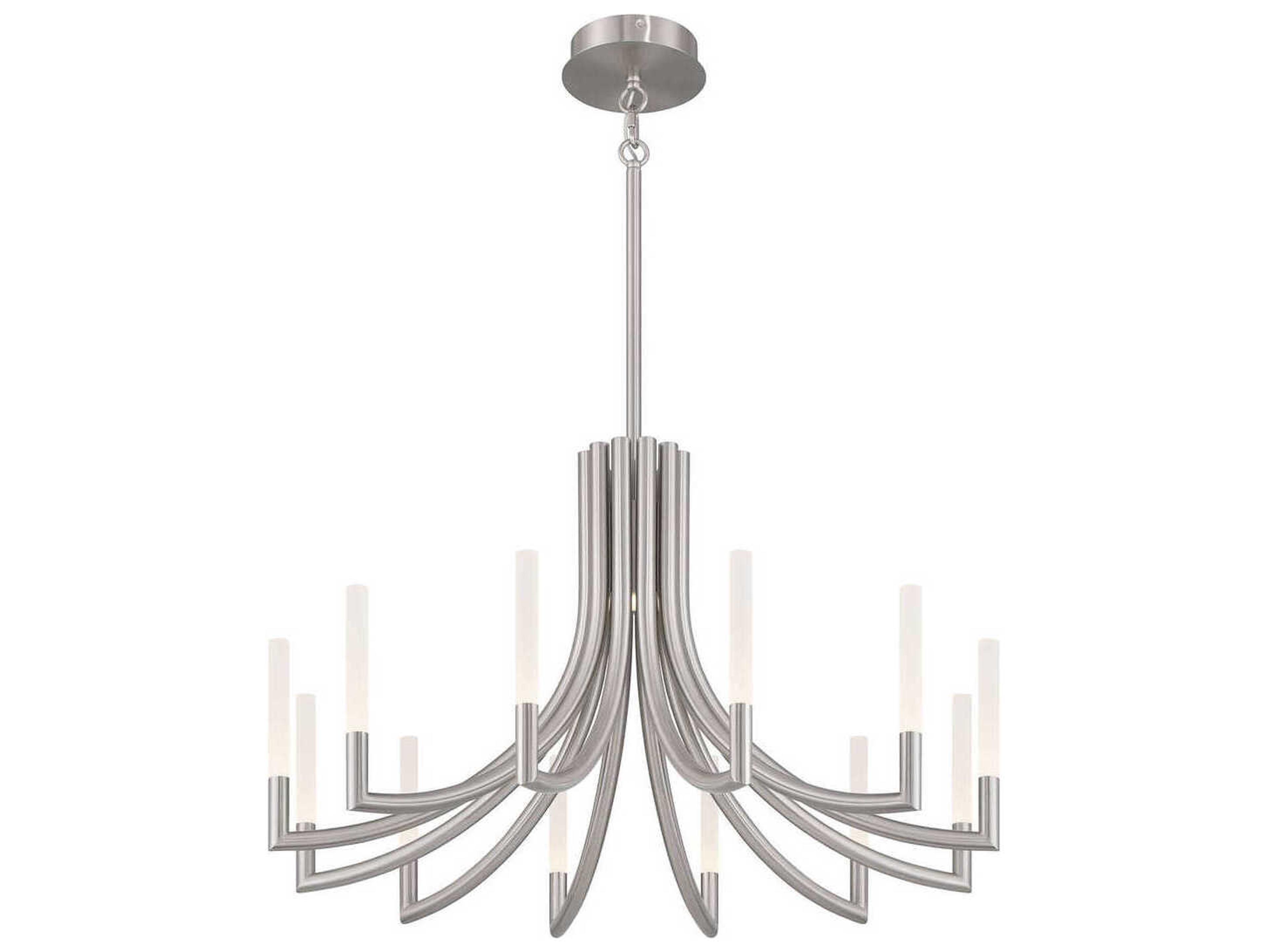 Eurofase Olette 12-Light Nickel Linear Chandelier