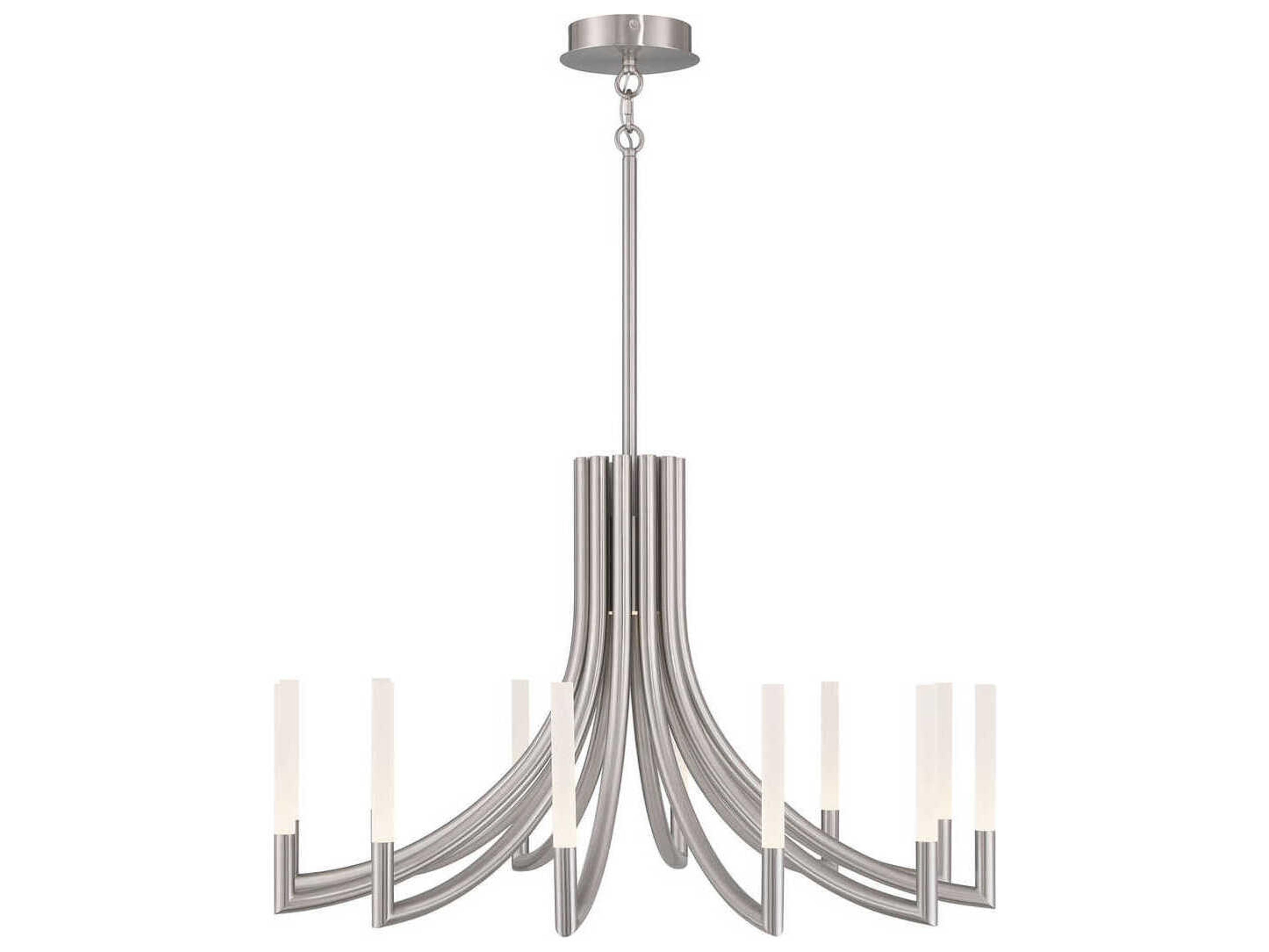 Eurofase Olette 12-Light Nickel Linear Chandelier