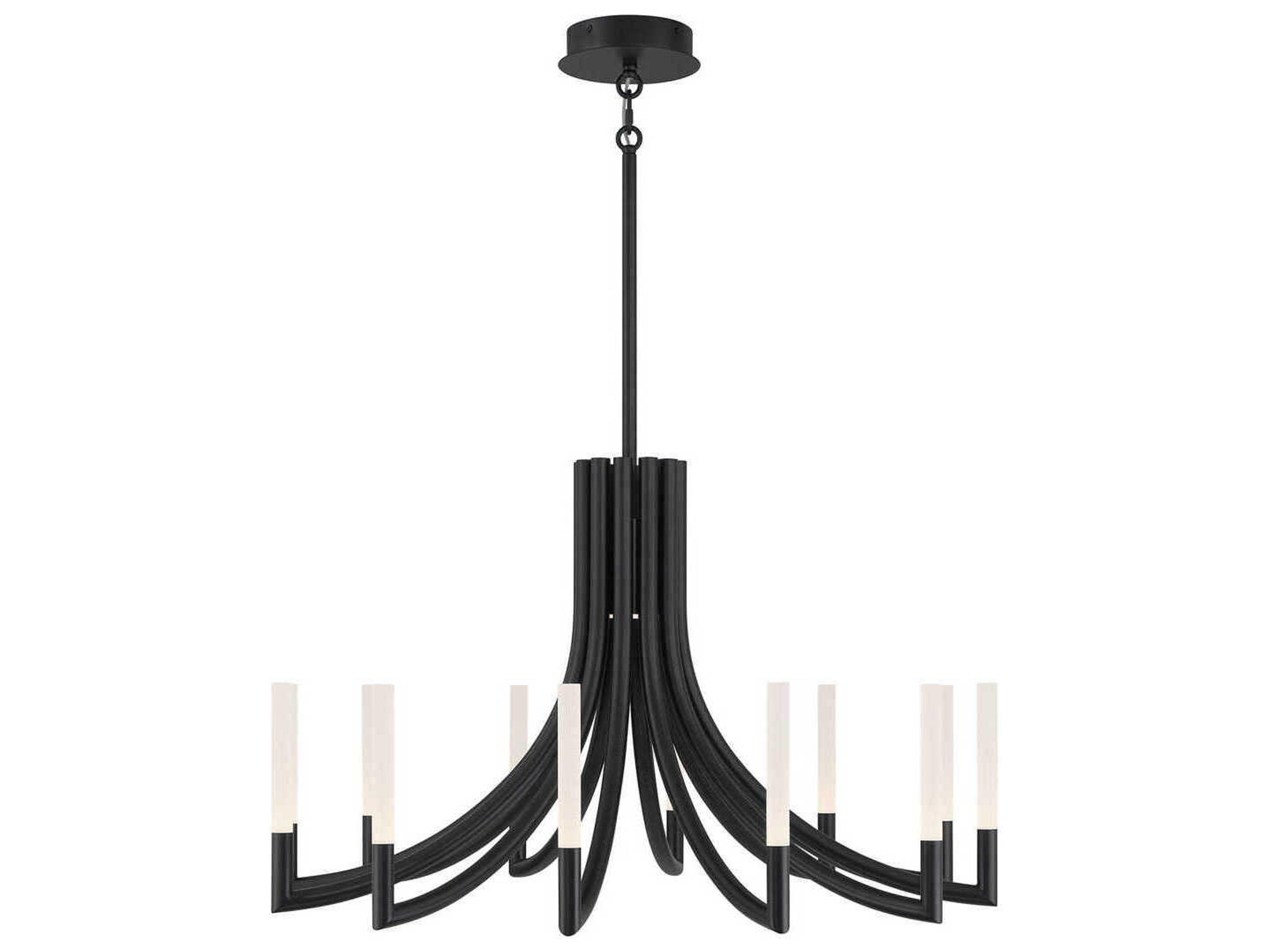 Eurofase Olette 12-Light Black Linear Chandelier