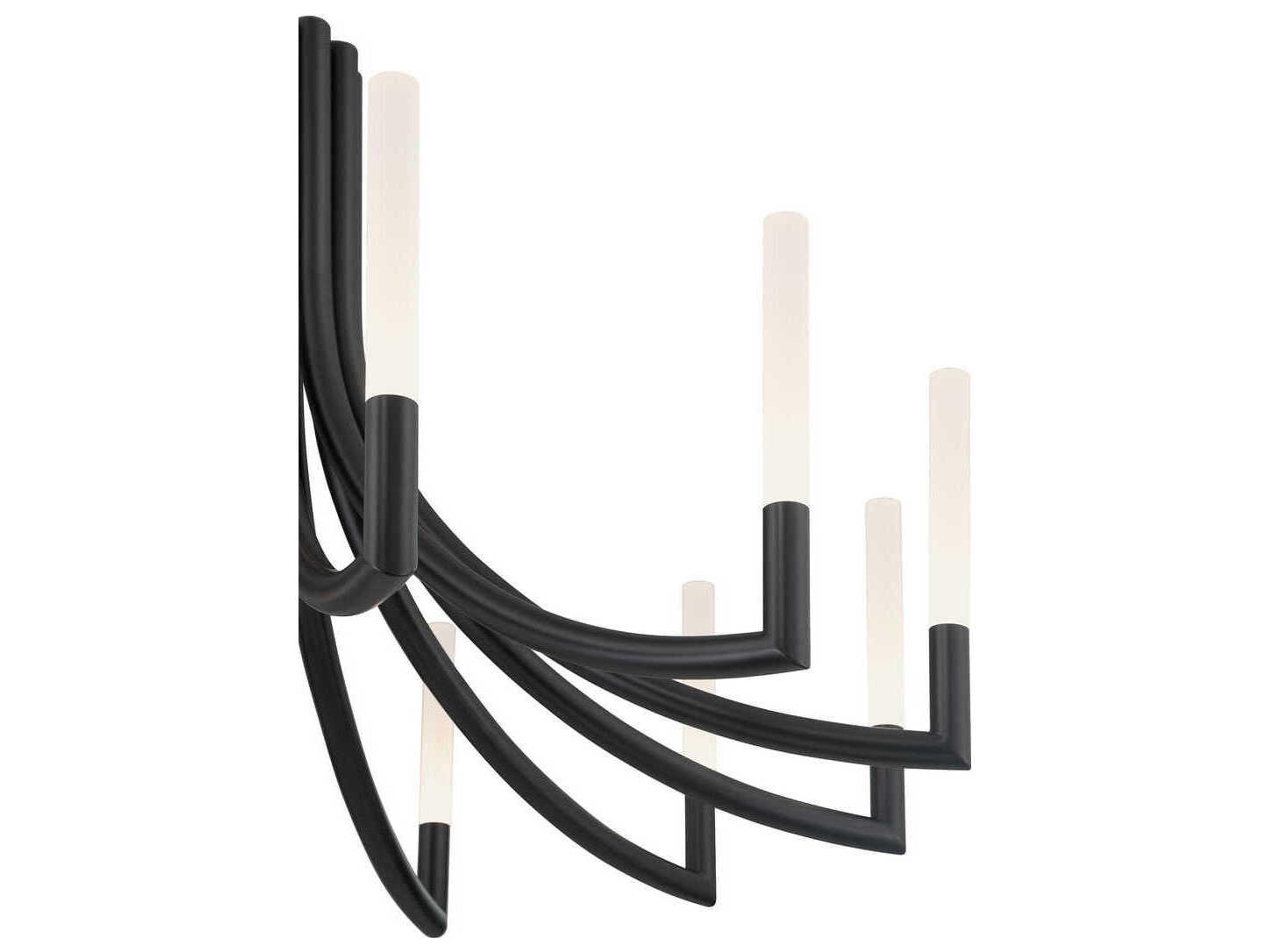 Eurofase Olette 12-Light Black Linear Chandelier