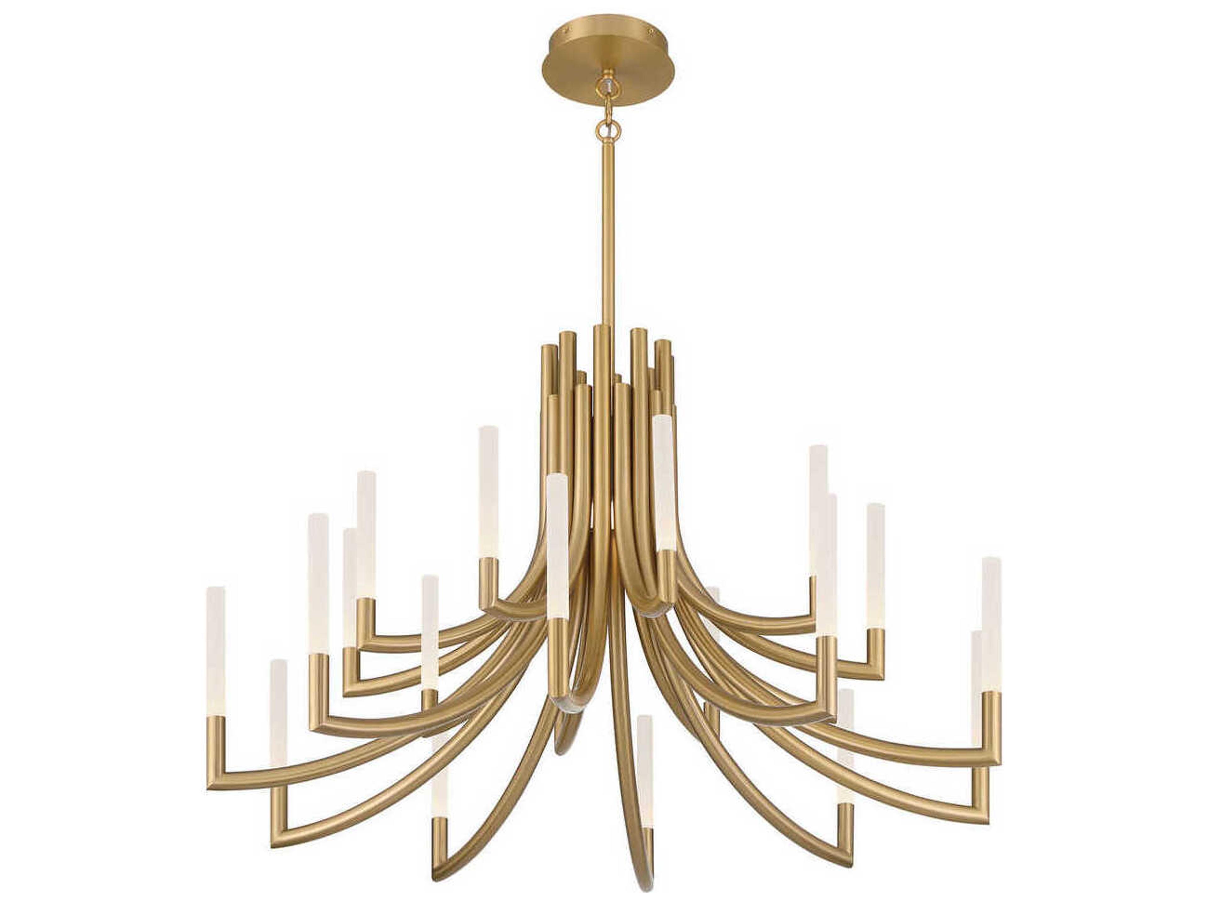 Eurofase Olette 20-Light Gold Geometric Linear Chandelier