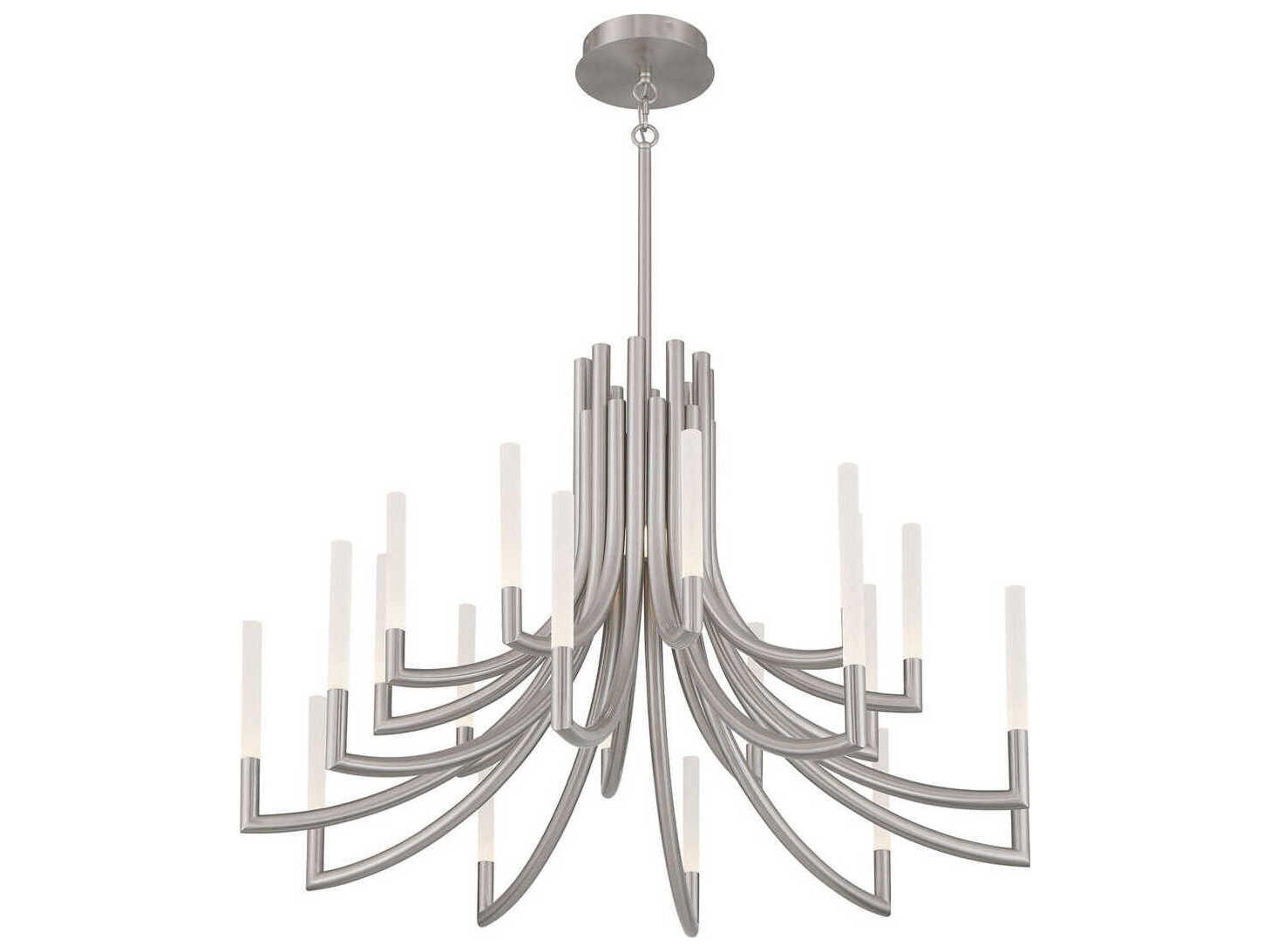 Eurofase Olette 20-Light Nickel Linear Chandelier