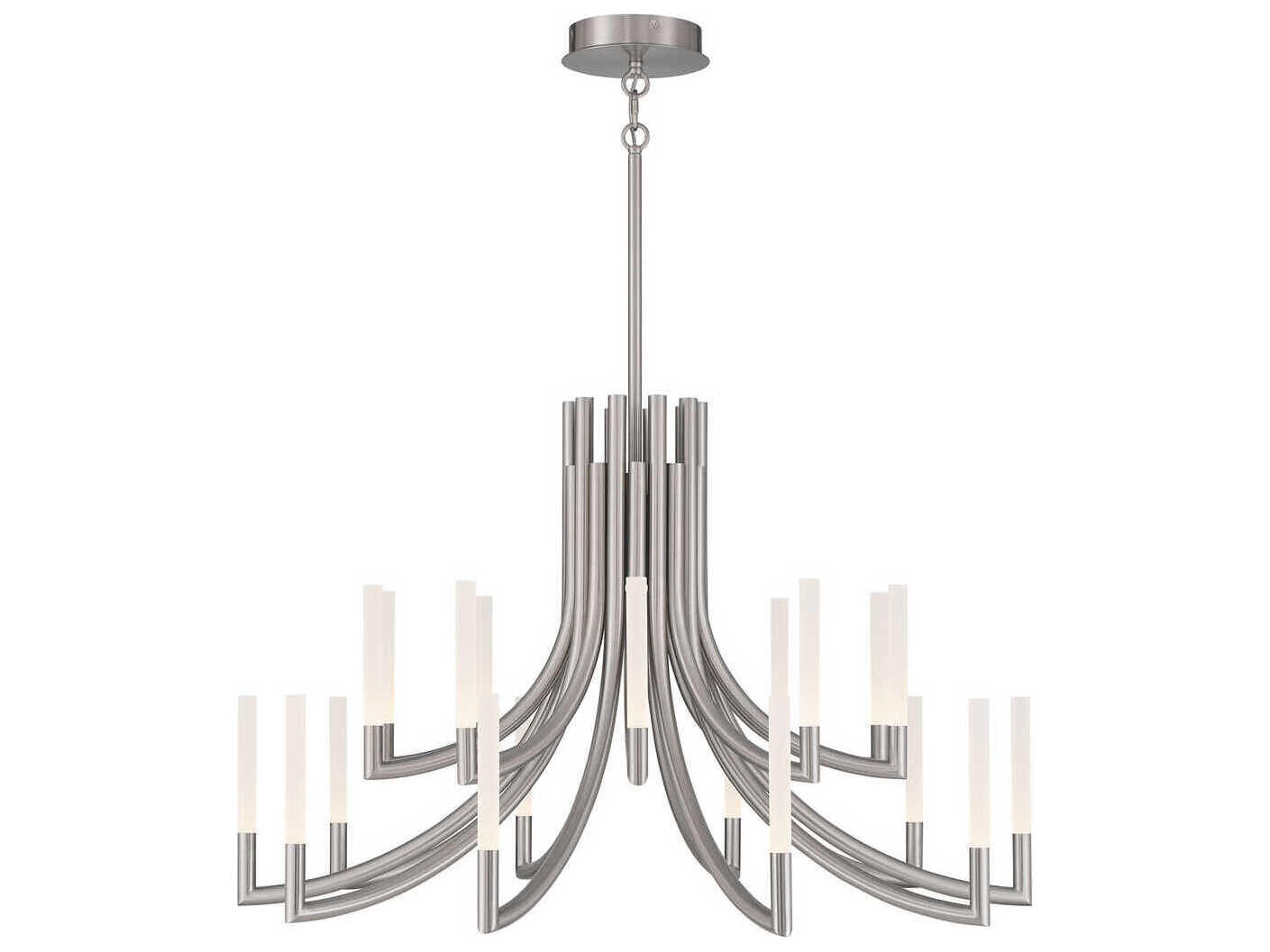 Eurofase Olette 20-Light Nickel Linear Chandelier