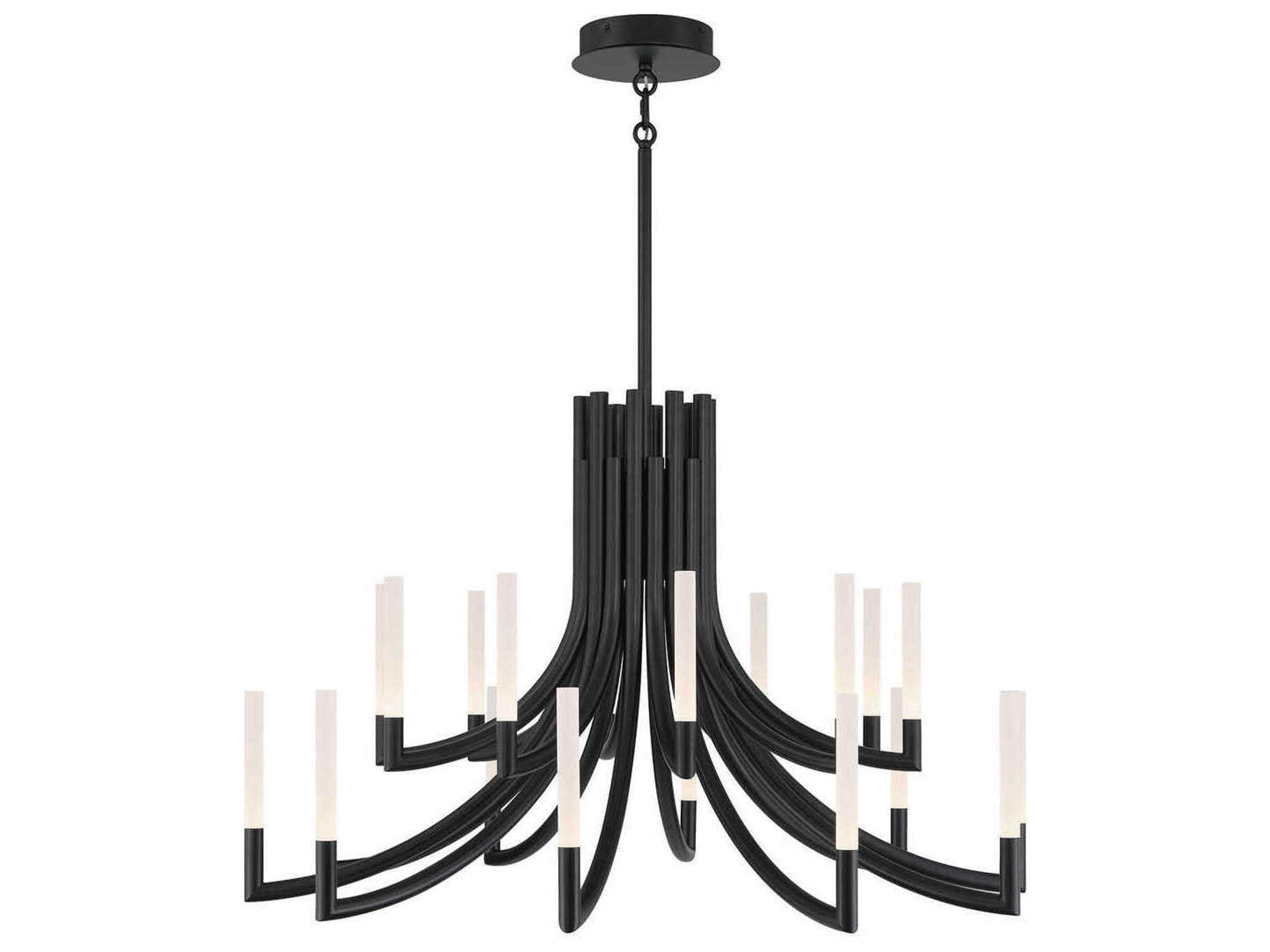 Olette 20-Light Black Linear Chandelier