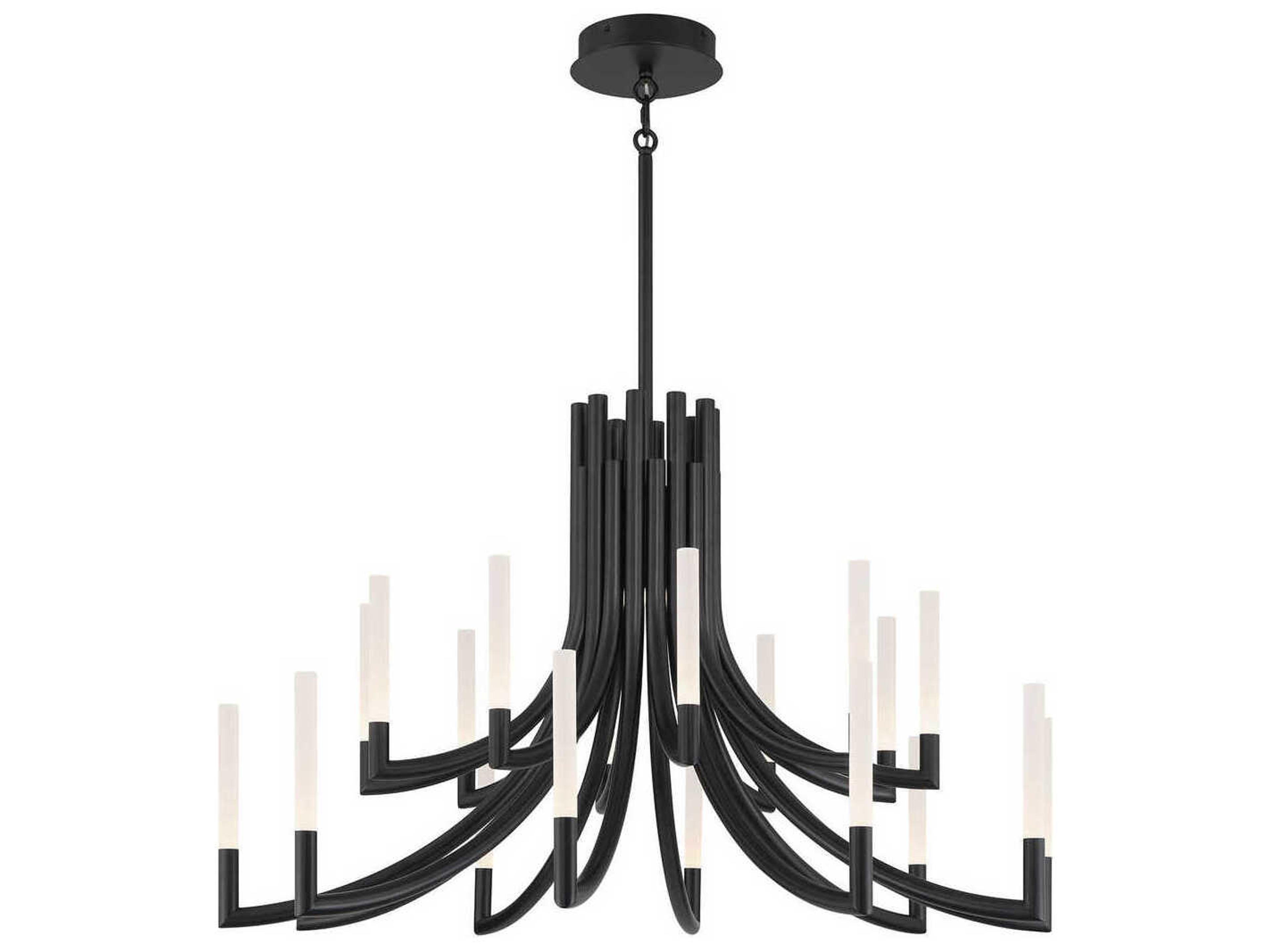 Eurofase Olette 20-Light Black Linear Chandelier