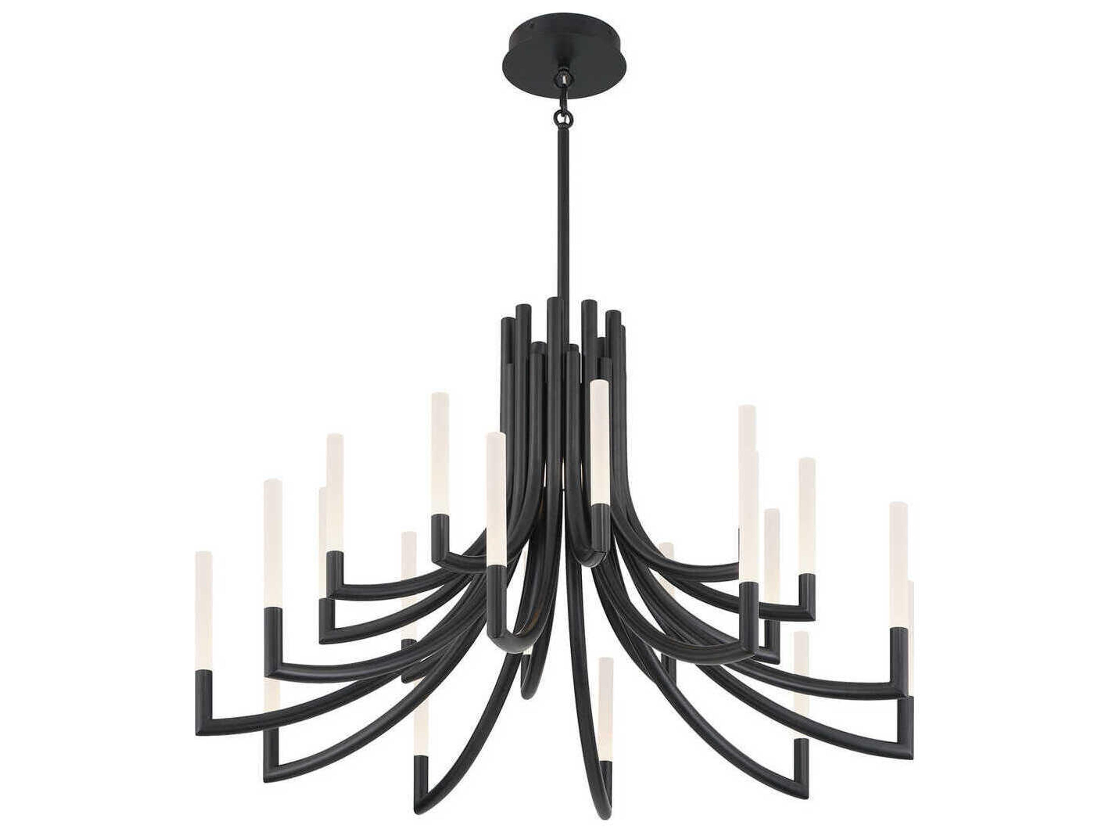 Eurofase Olette 20-Light Black Linear Chandelier