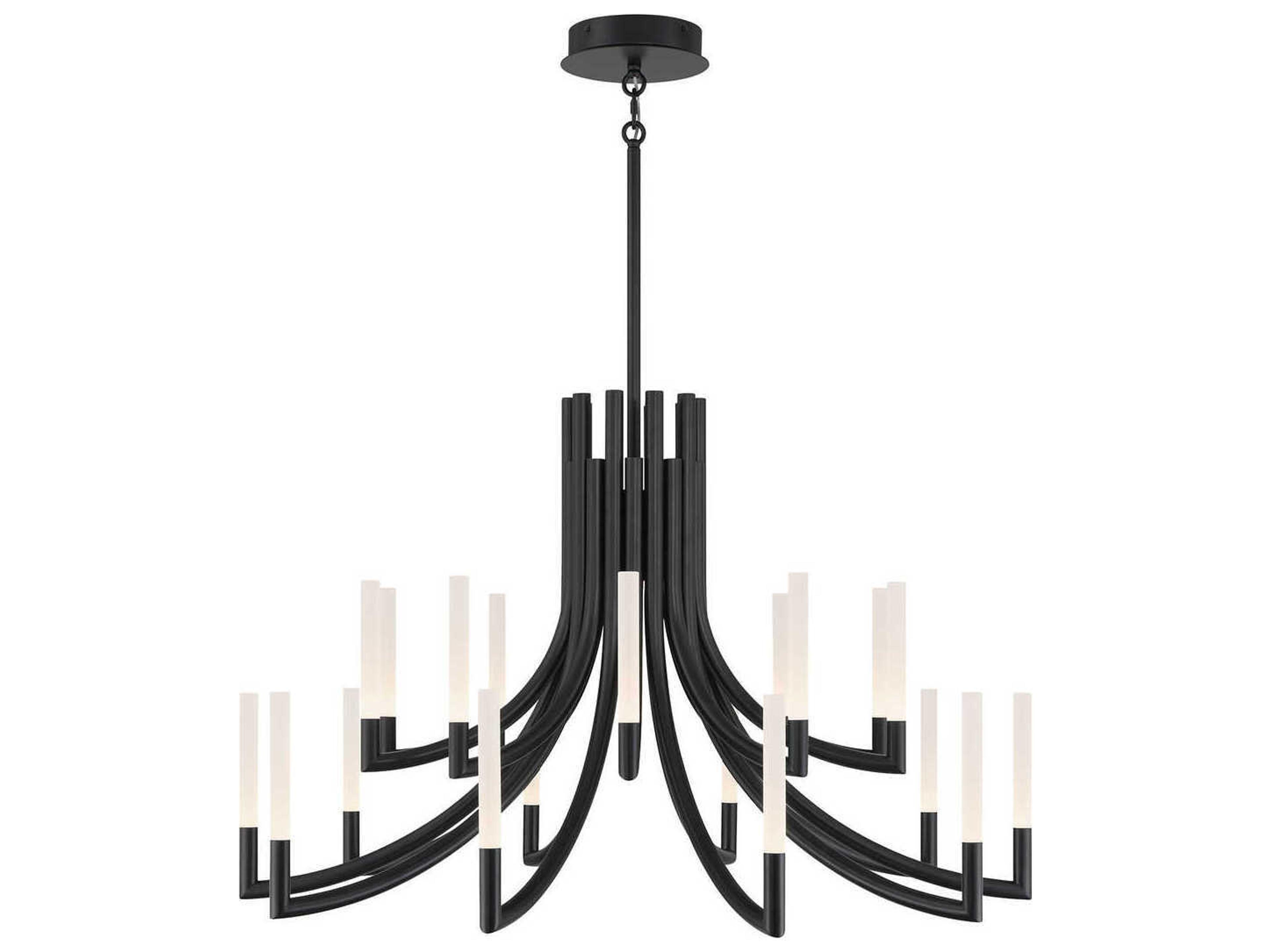 Eurofase Olette 20-Light Black Linear Chandelier