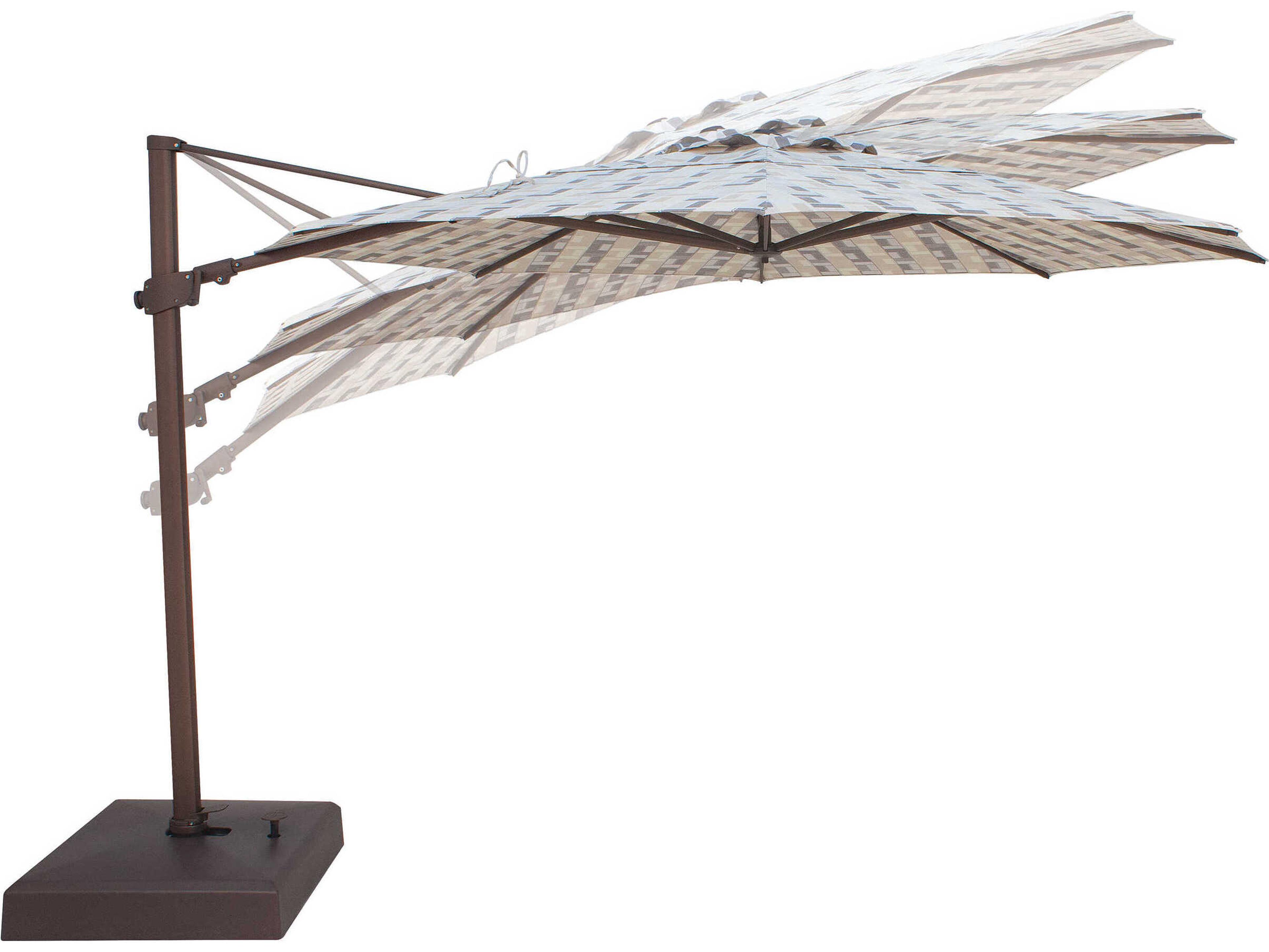 Treasure Garden Special Order Sunbrella 11.5 Foot AG25TR Octagon Cantilever Outdoor Umbrella