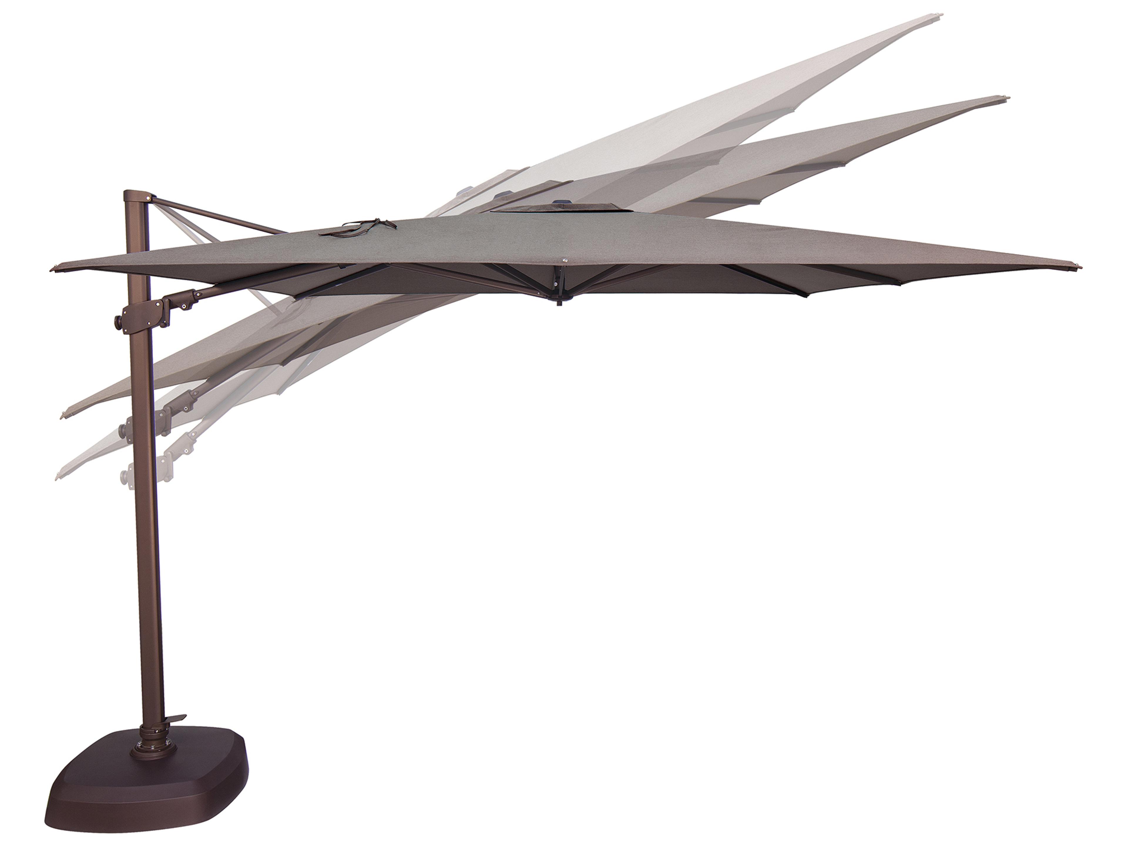 Treasure Garden 10 Foot AG25TSQR Square Cantilever Outdoor Patio Umbrella