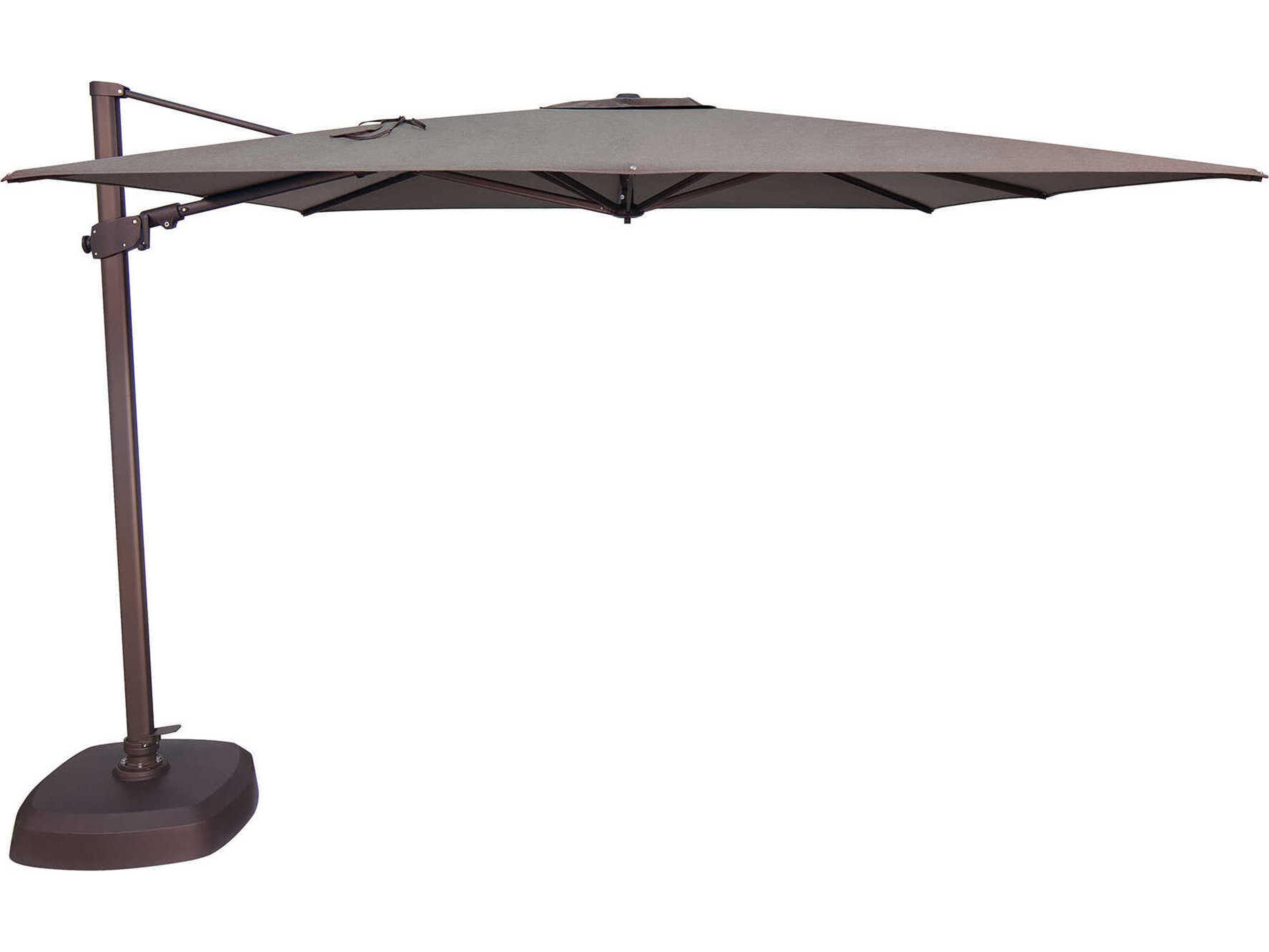 Treasure Garden Special Order Sunbrella 10 Foot AG25TSQR Square Cantilever Patio Umbrella