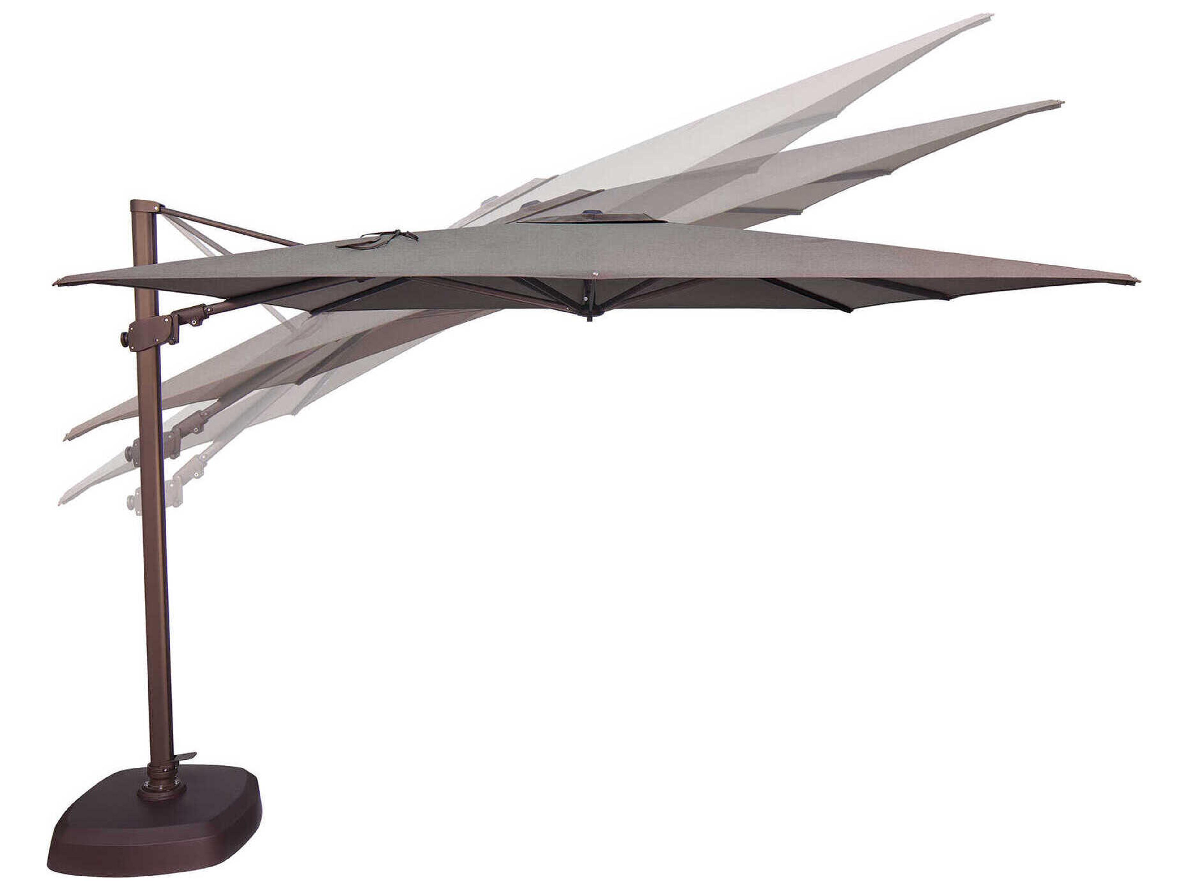 Treasure Garden Special Order Sunbrella 10 Foot AG25TSQR Square Cantilever Patio Umbrella