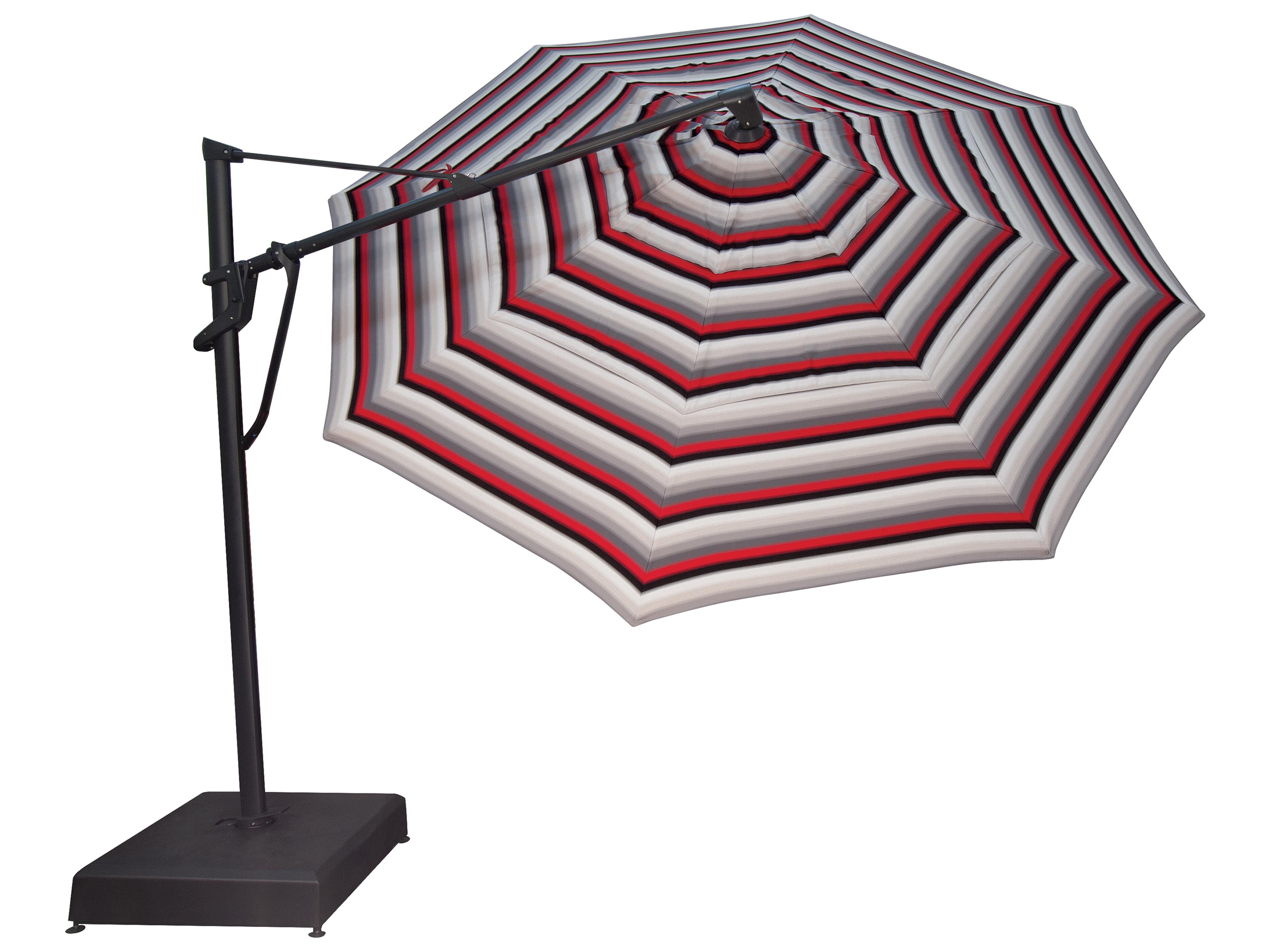 Treasure Garden Cantilever AKZP Aluminum 11 Foot Octagon Crank Lift Tilt and Lock Outdoor Umbrella