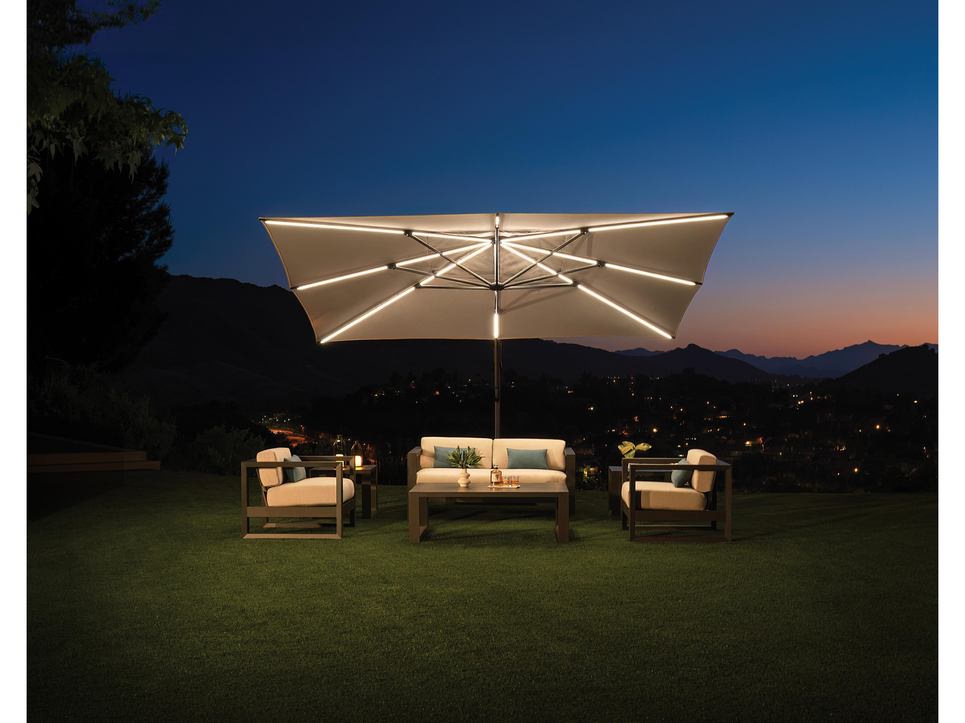 Cantilever Starlux AKZ Plus Aluminum 10' x 13' Rectangular Crank Umbrella