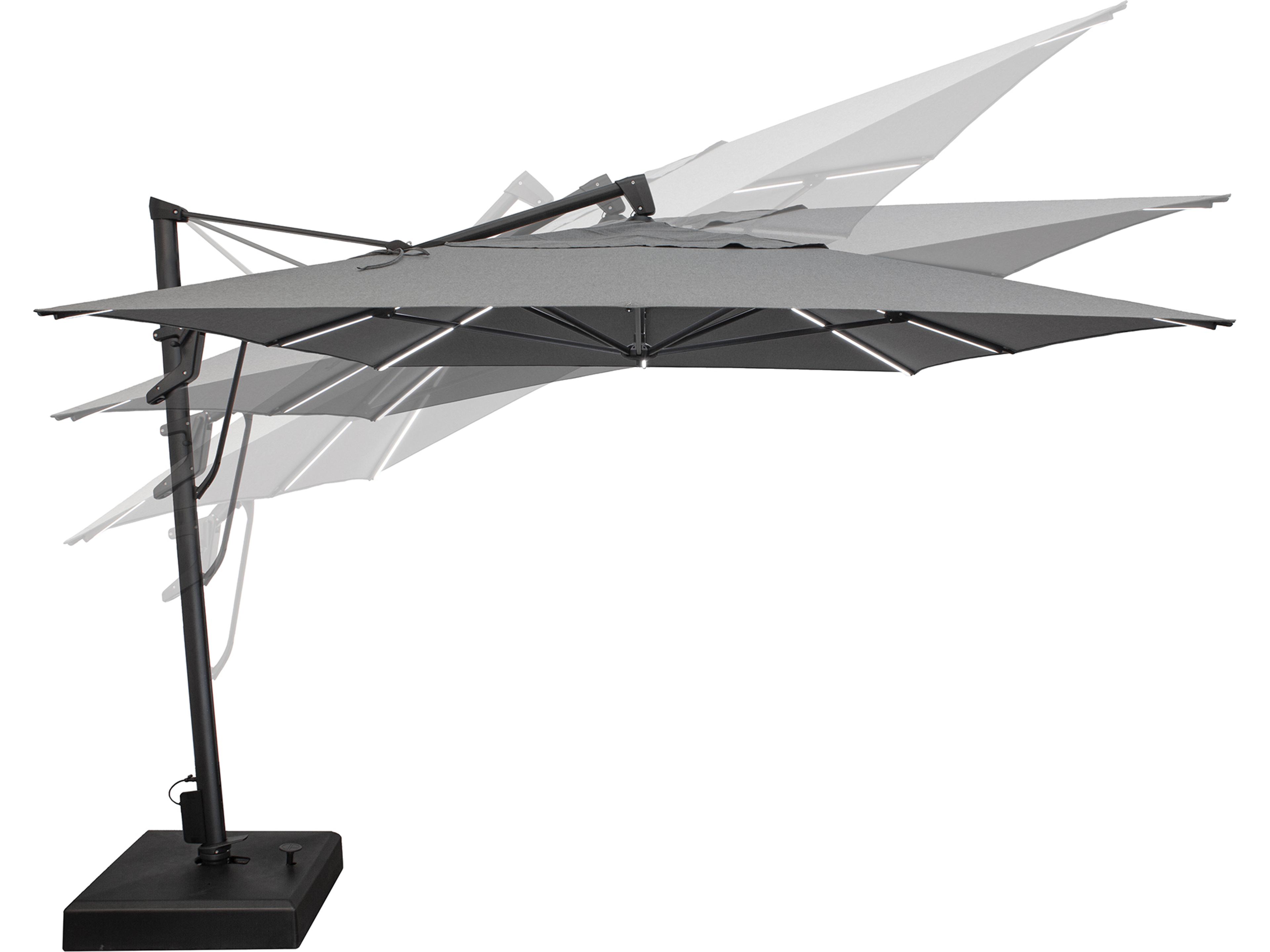 Treasure Garden Cantilever Starlux AKZ Plus Aluminum 10' x 13' Rectangular Crank Umbrella